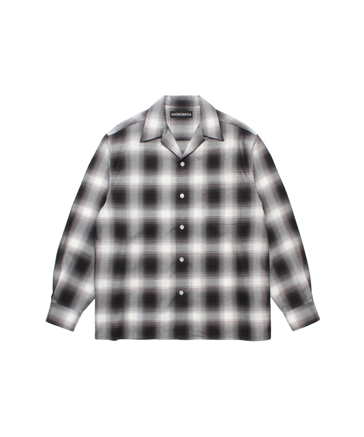 CHECK OPEN COLLAR SHIRT