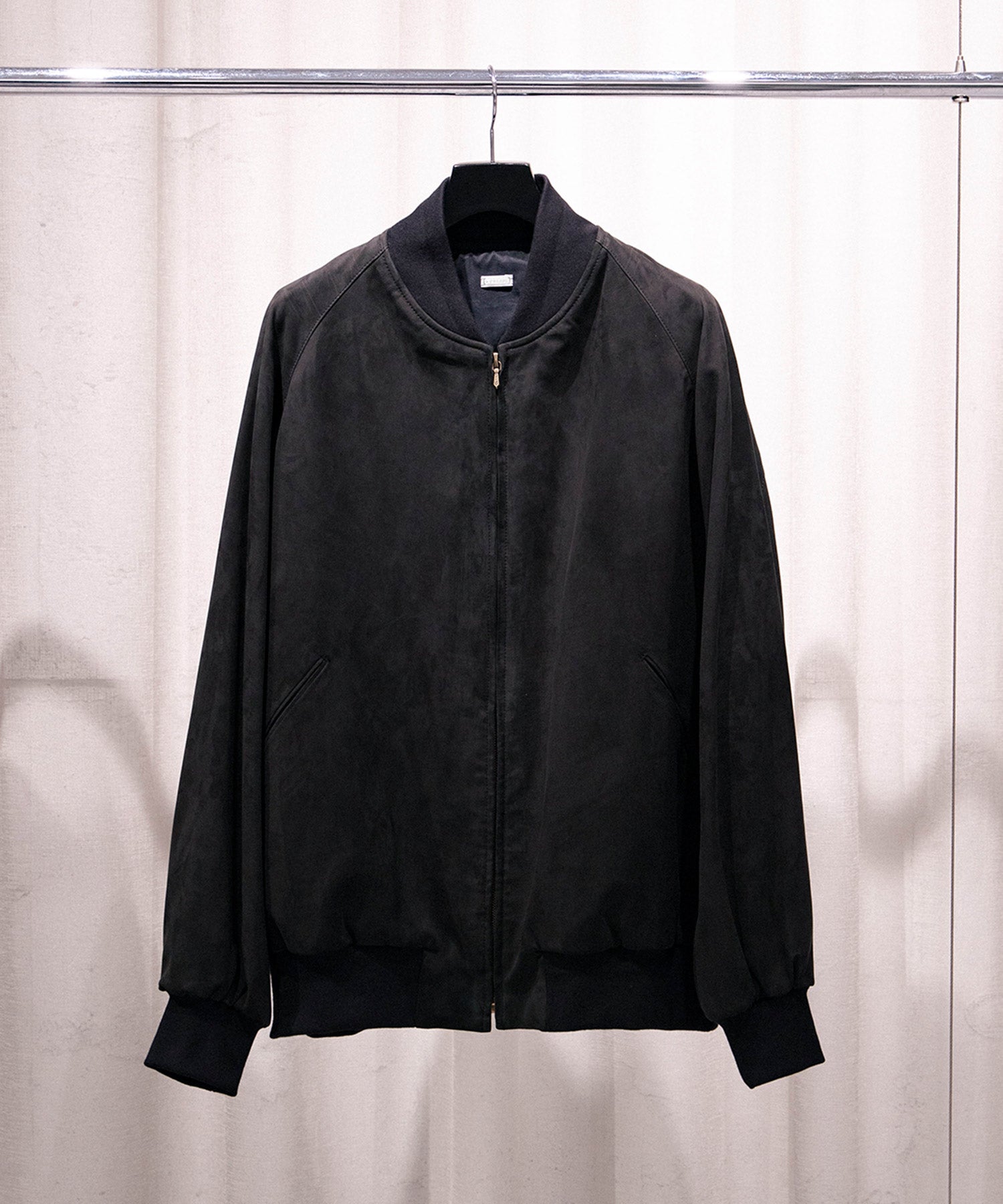 Nubuck Leather Rib Blouson