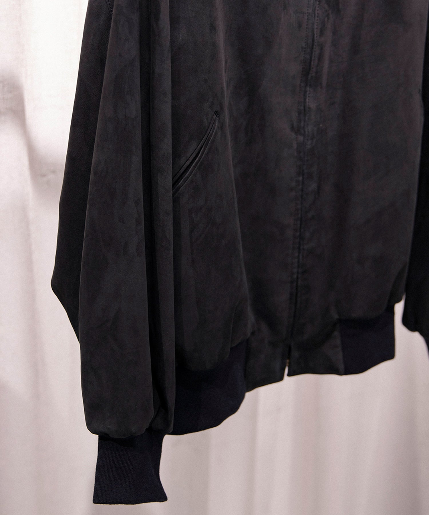 Nubuck Leather Rib Blouson