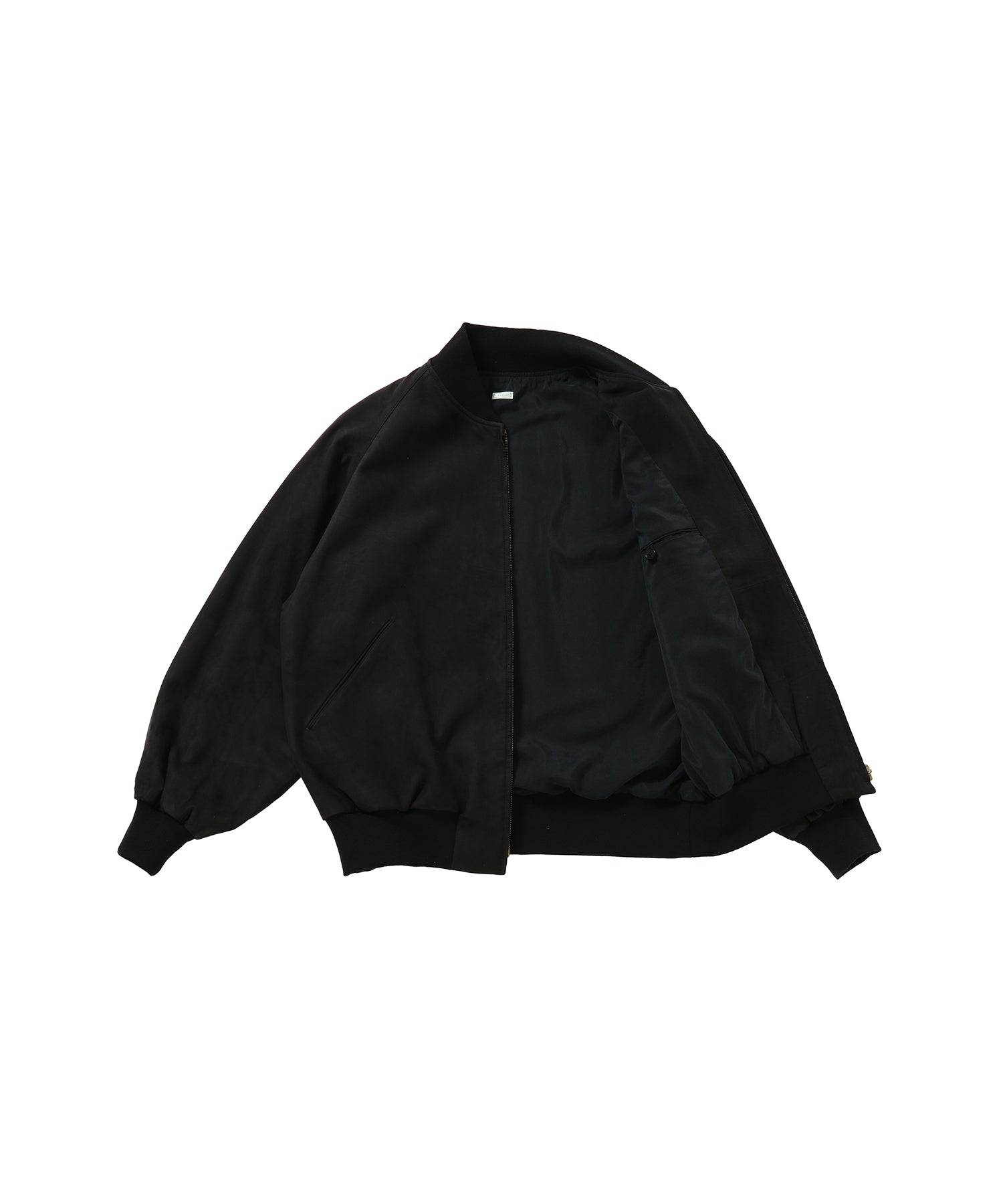 Nubuck Leather Rib Blouson