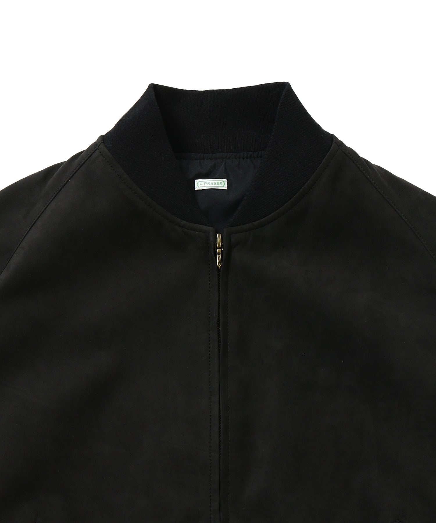 Nubuck Leather Rib Blouson