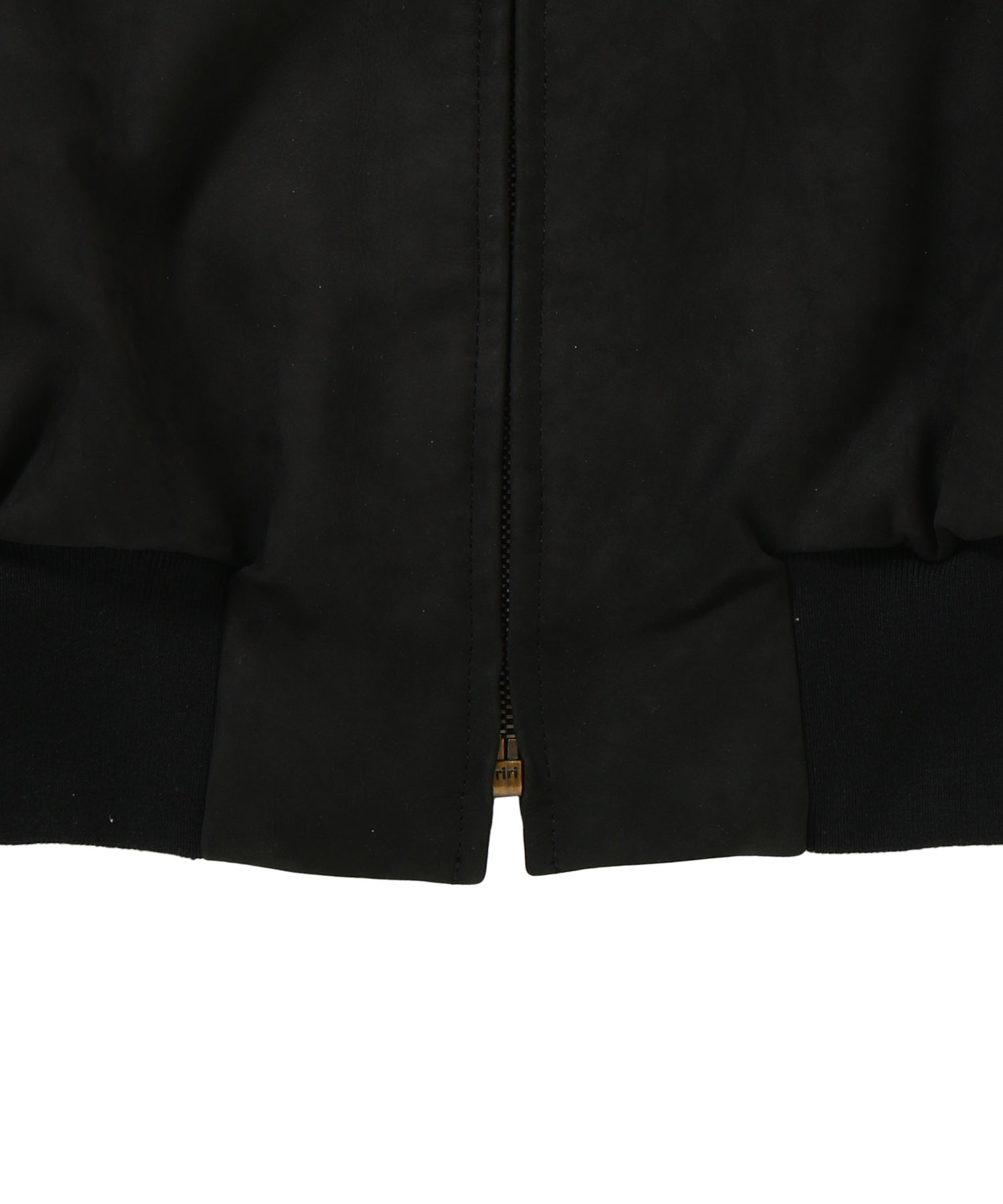 Nubuck Leather Rib Blouson