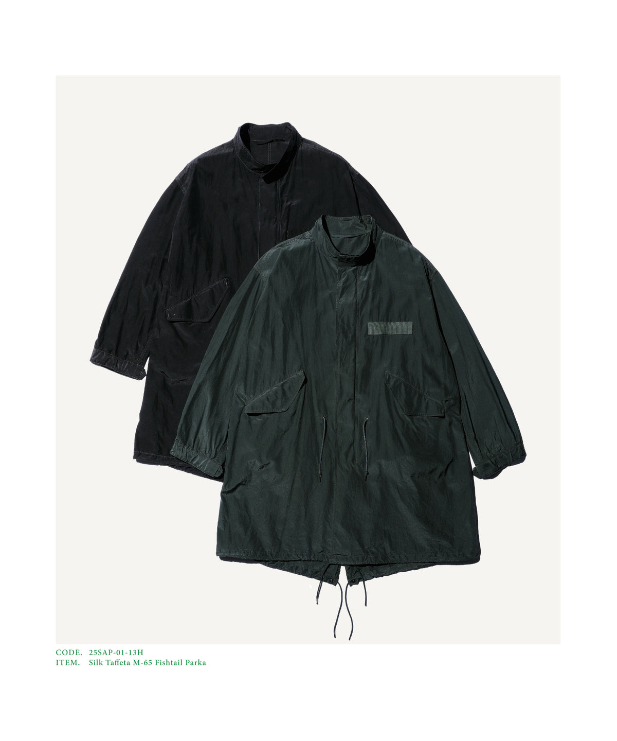Silk Taffeta M-65 Fishtail Parka