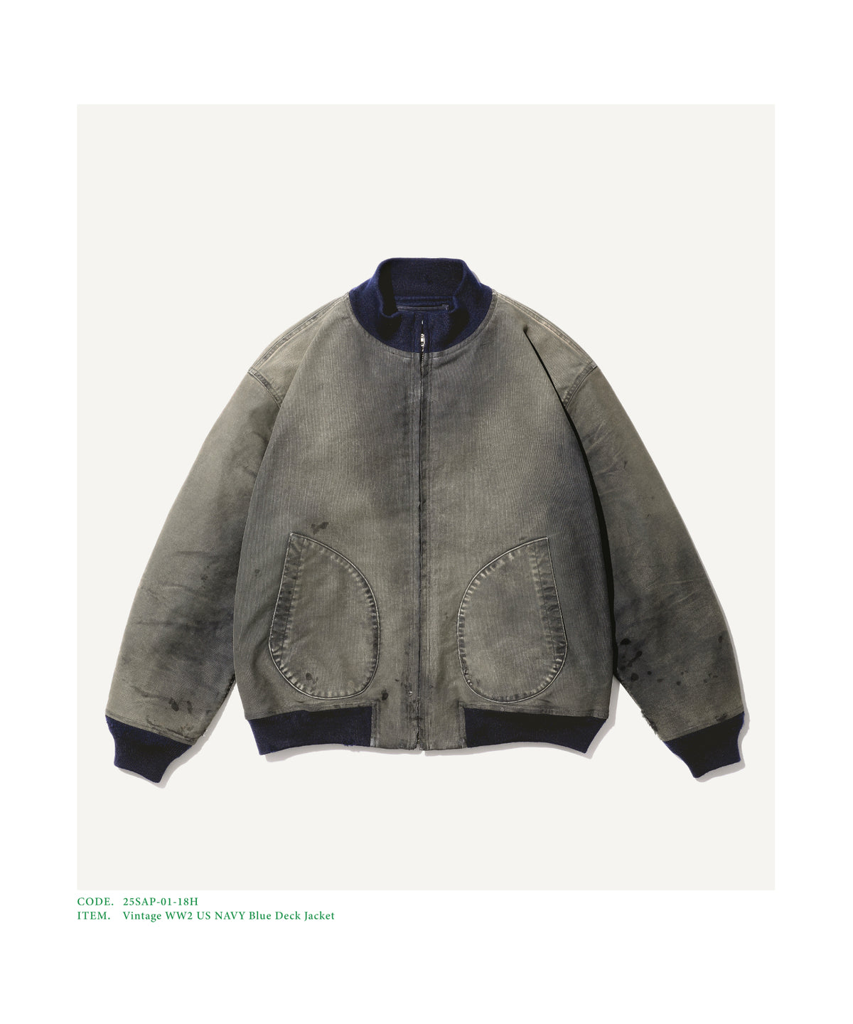 Vintage WW2 US NAVY Blue Deck Jacket