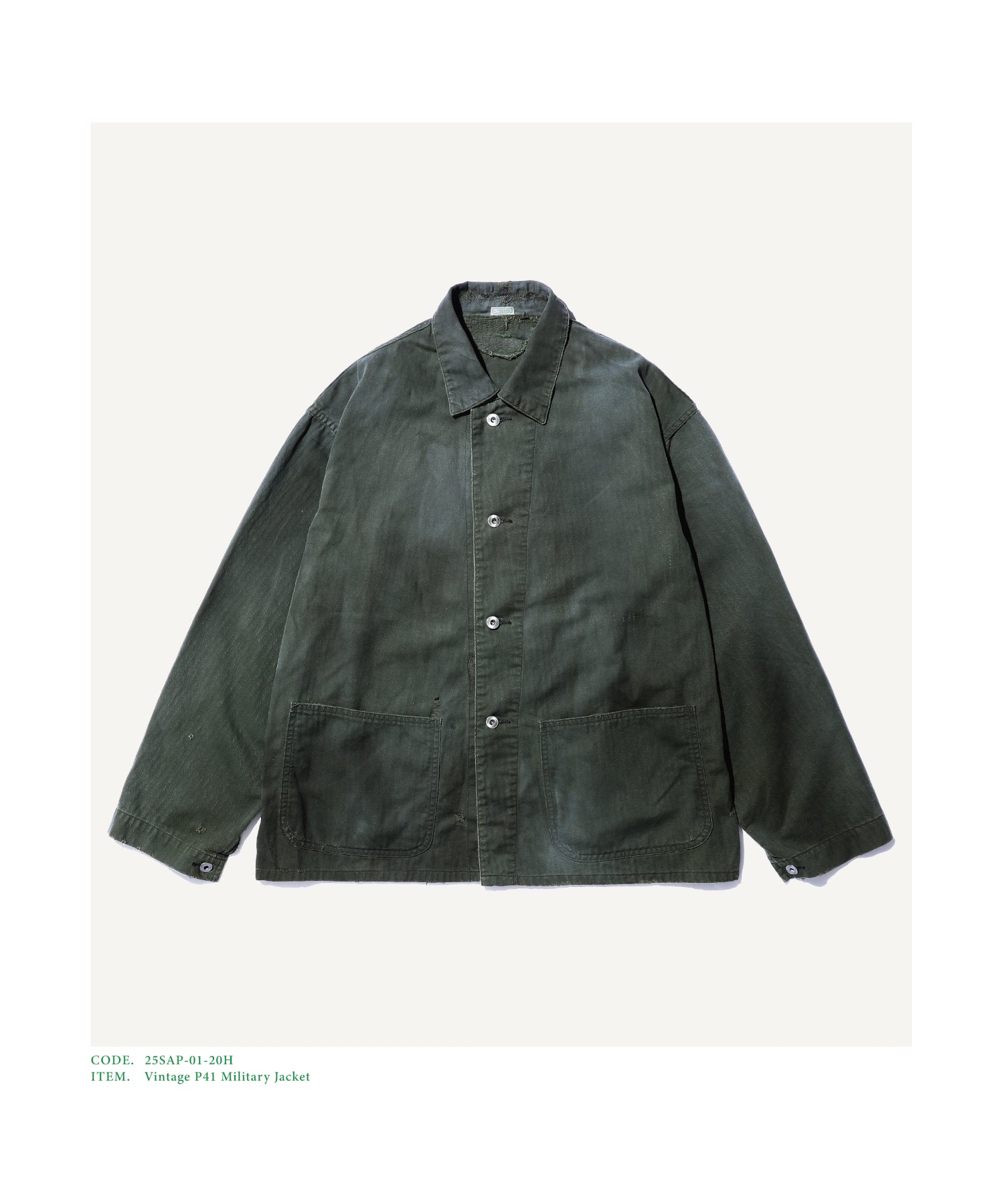 Vintage P41 Military Jacket - A.PRESSE (アプレッセ) - outer