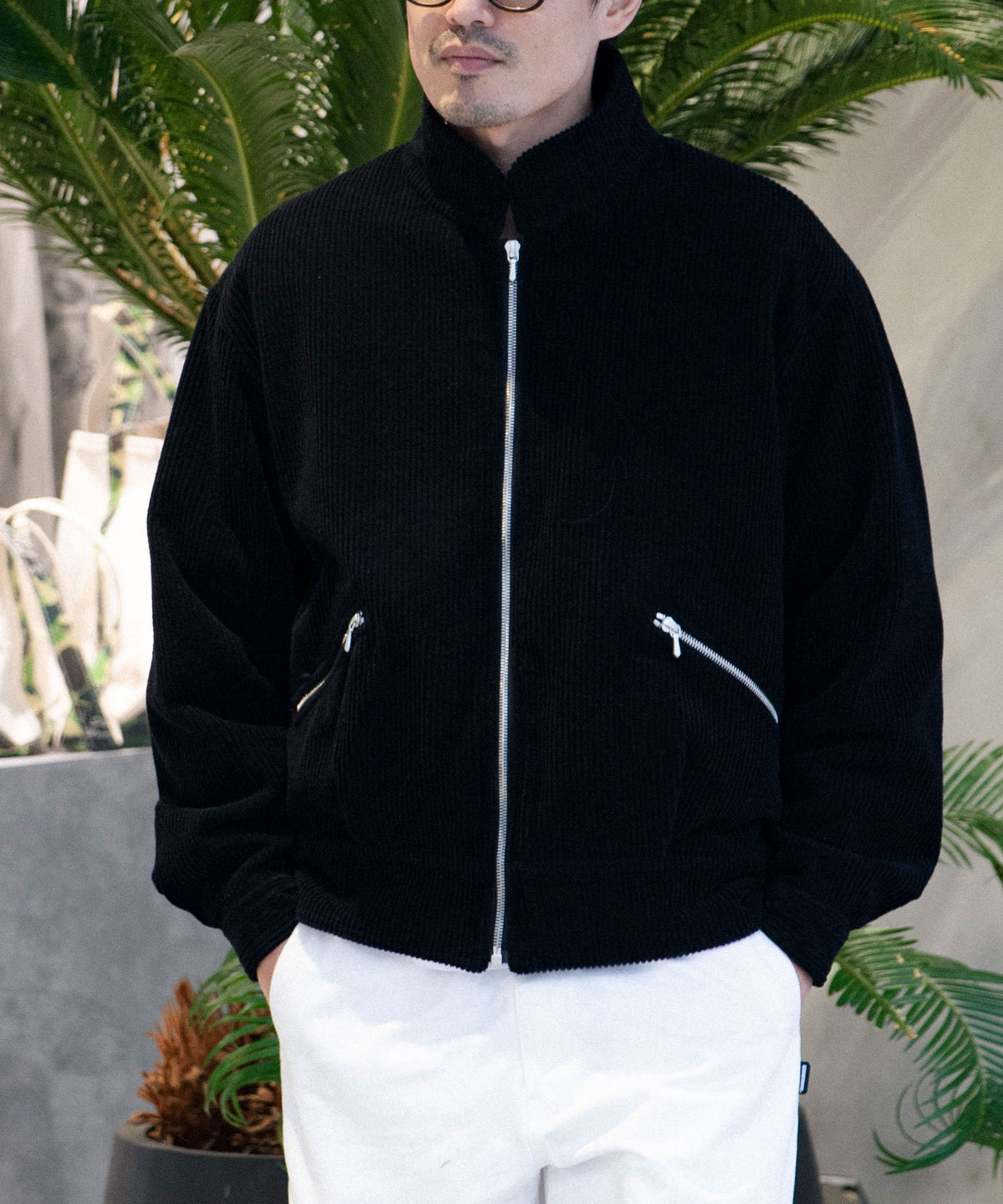 Wool Corduroy Bomber Jacket