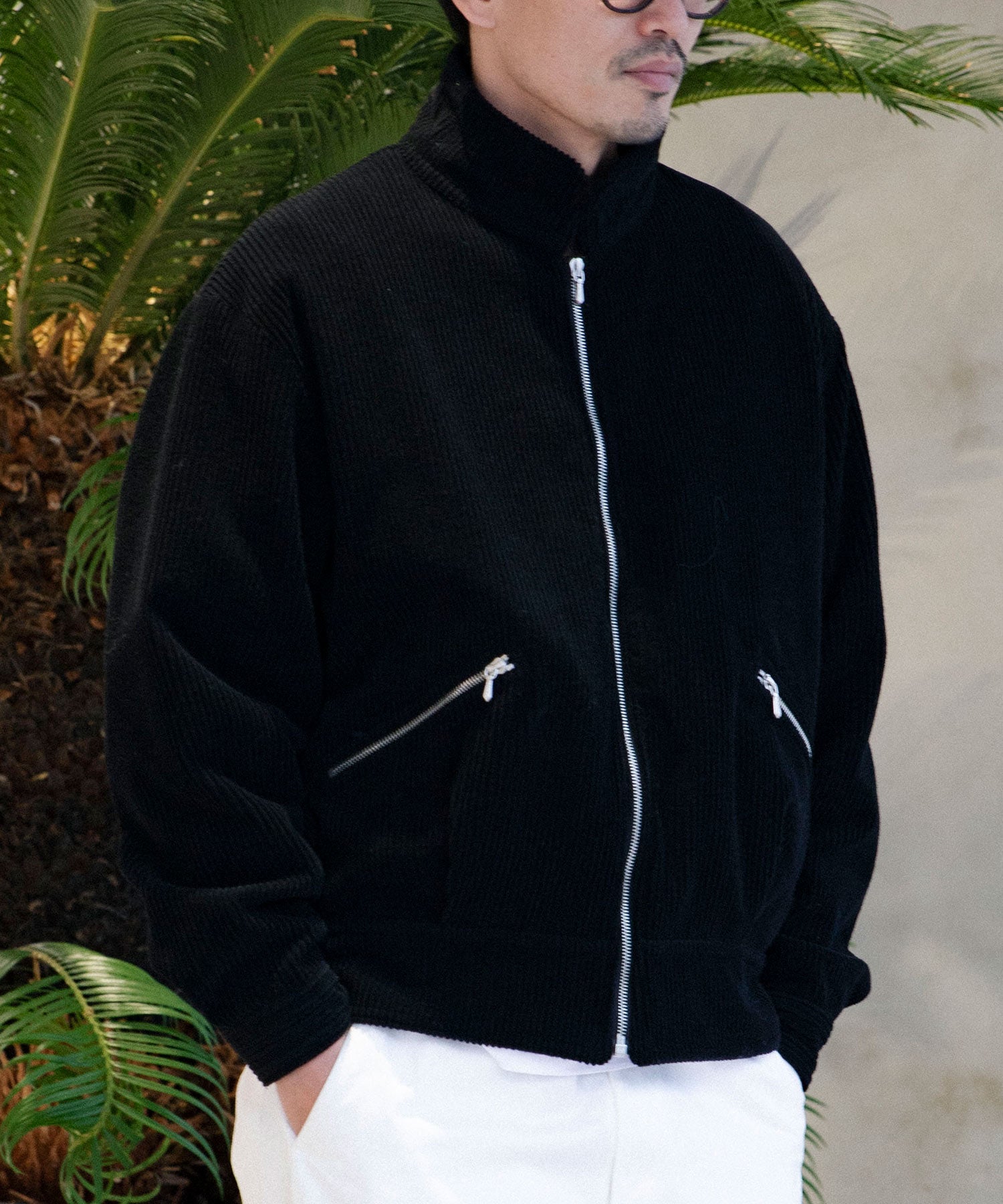 Wool Corduroy Bomber Jacket