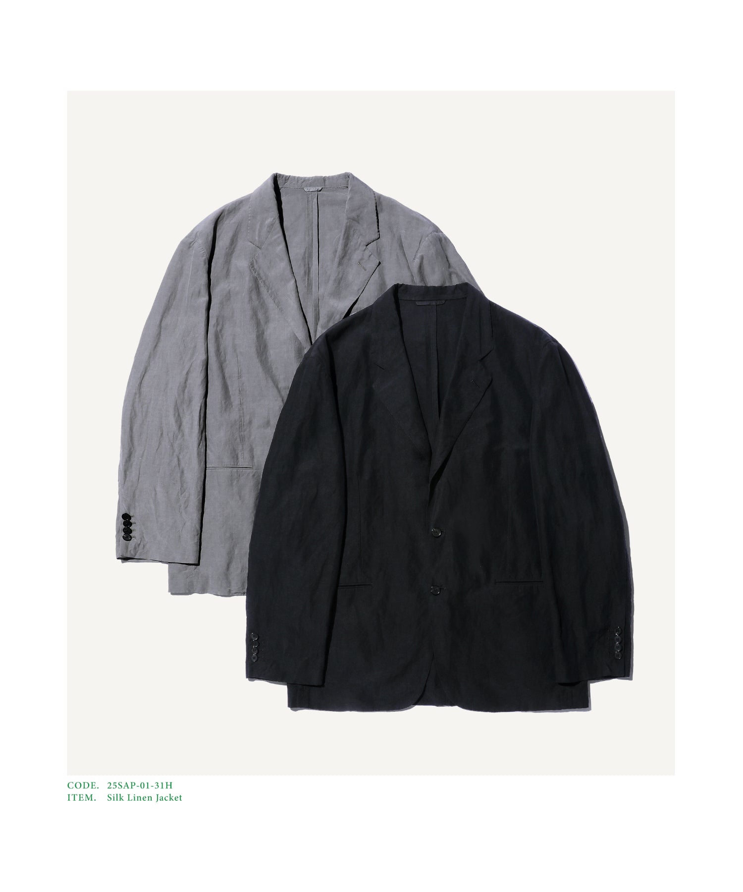Silk Linen Jacket - A.PRESSE (アプレッセ) - outer (アウター