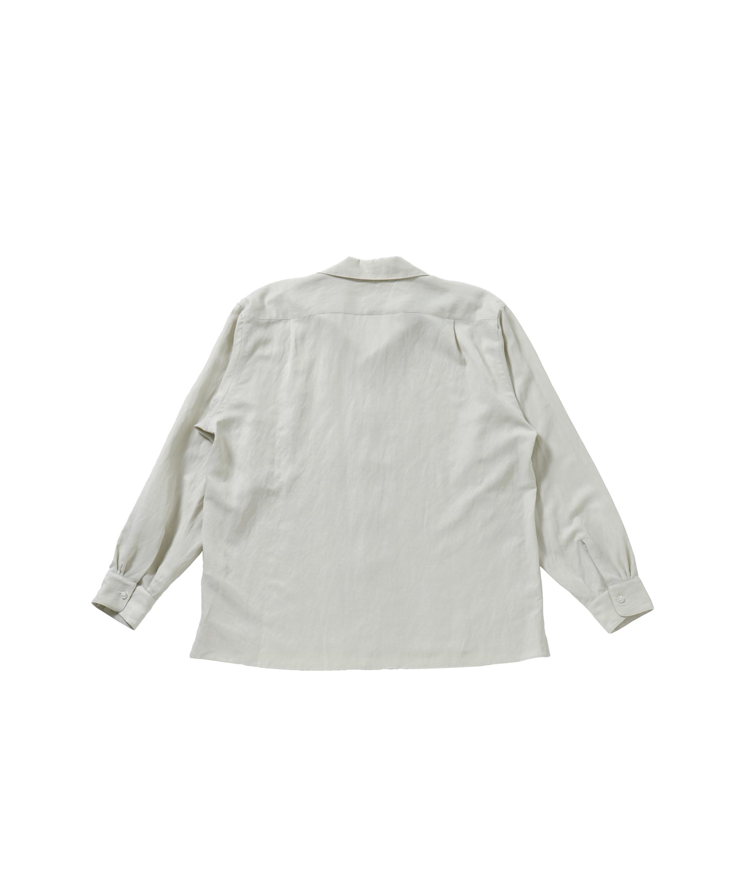 Silk Linen Open Collar L/S Shirt