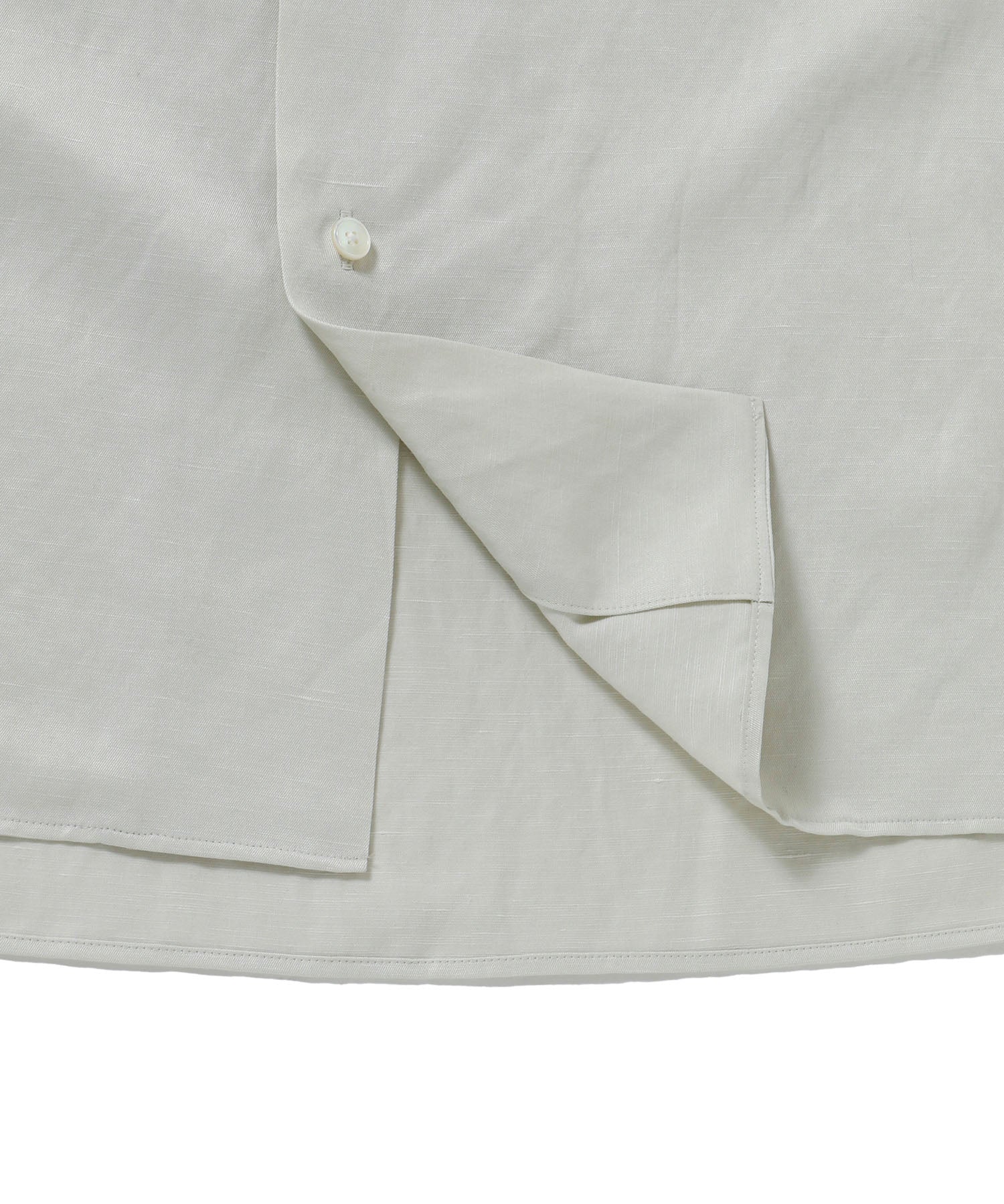 Silk Linen Open Collar L/S Shirt