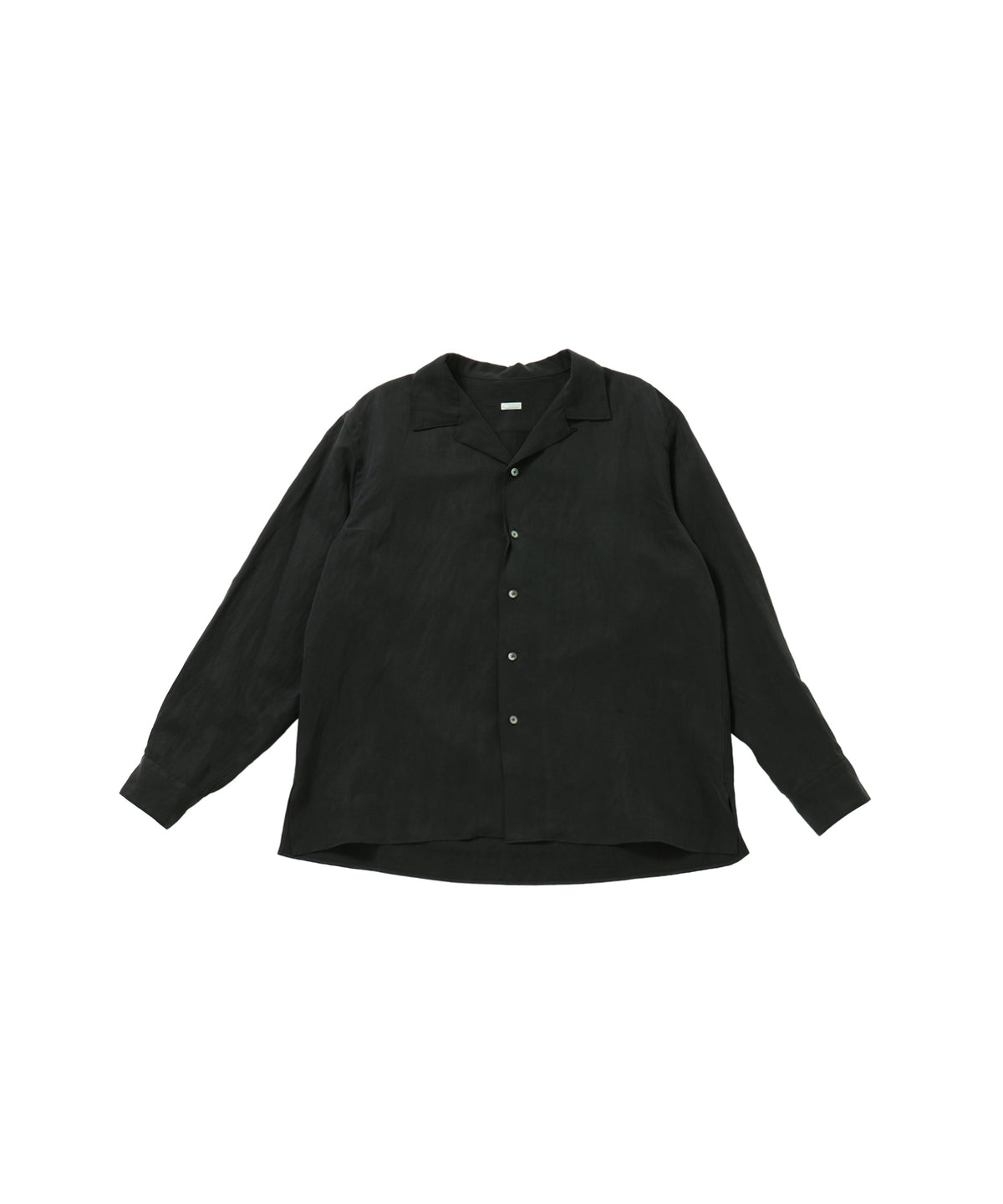 Silk Linen Open Collar L/S Shirt