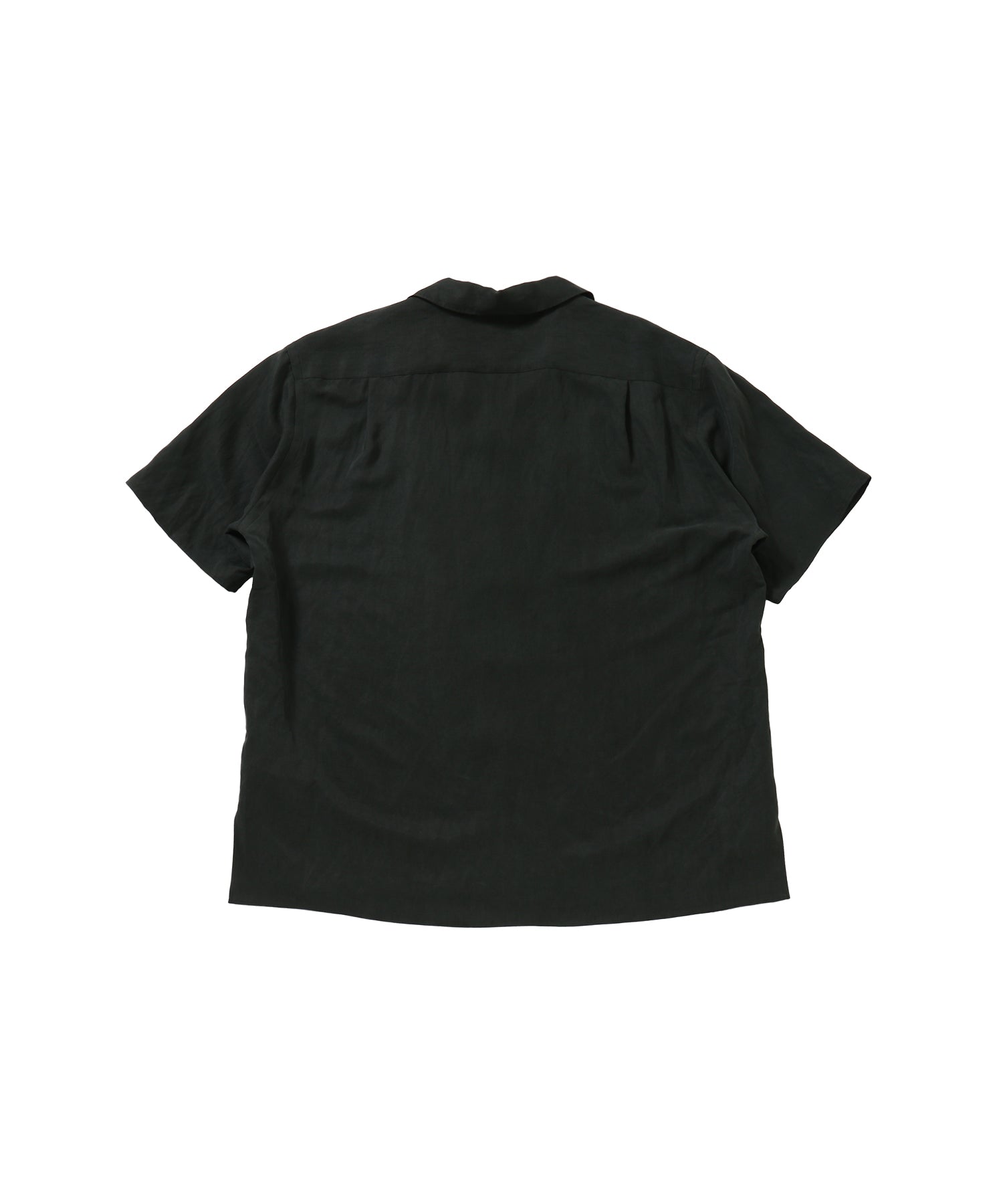 Silk Linen Open Collar S/S Shirt