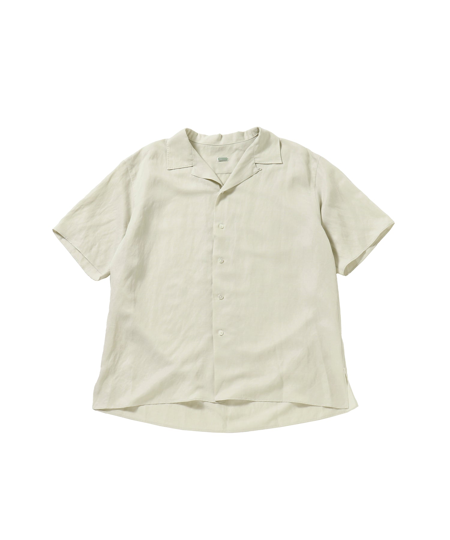 Silk Linen Open Collar S/S Shirt