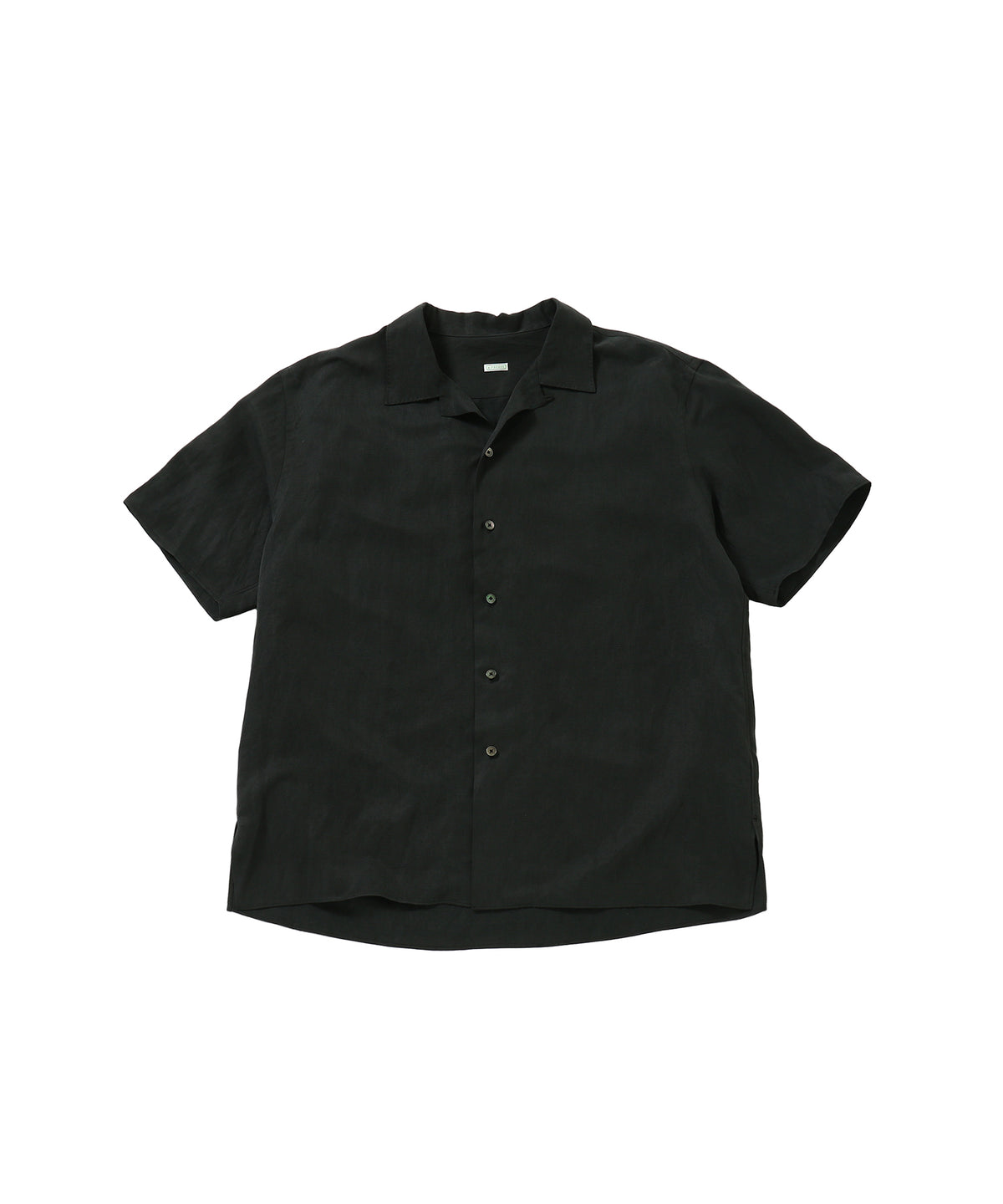 Silk Linen Open Collar S/S Shirt