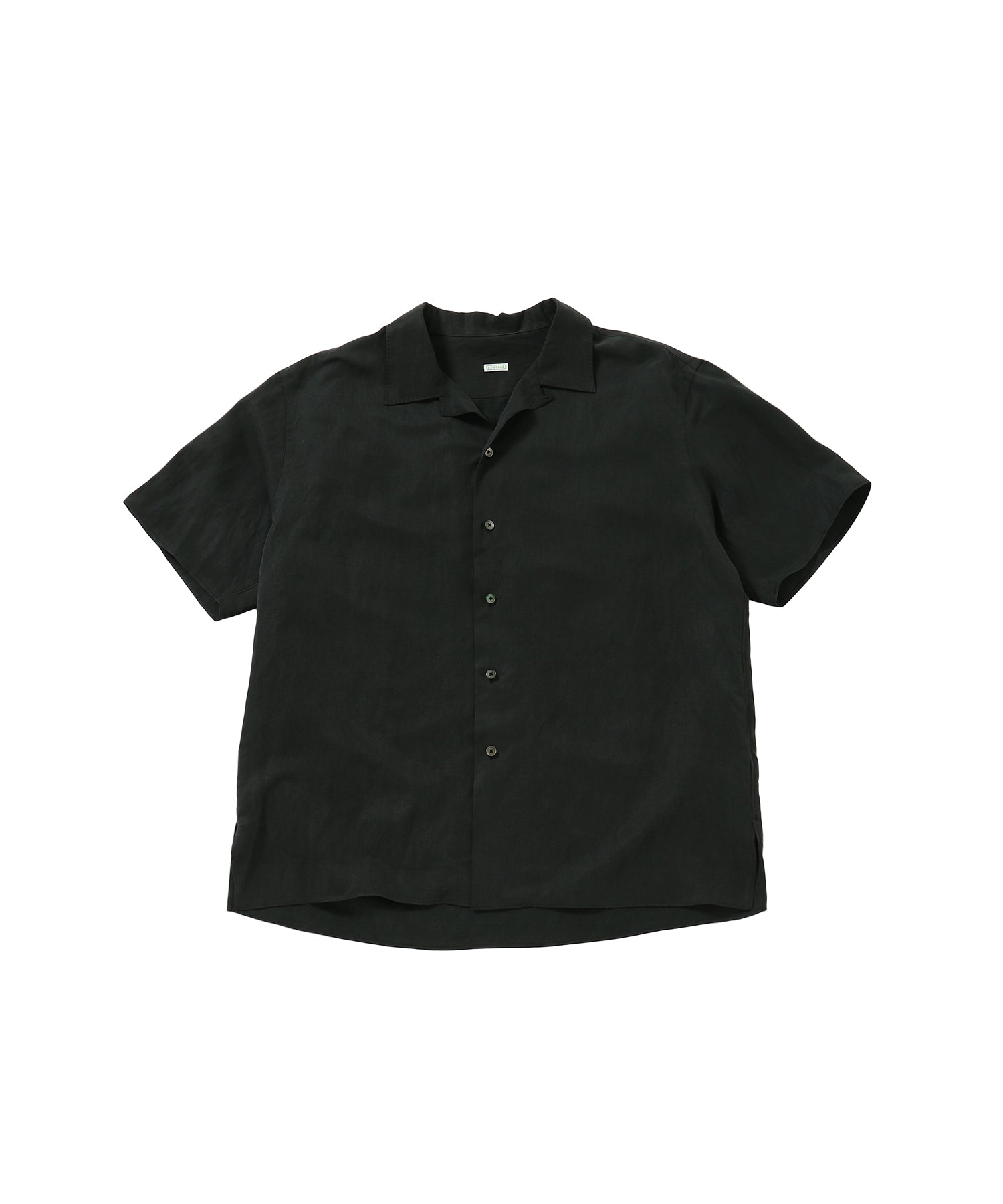 Silk Linen Open Collar S/S Shirt