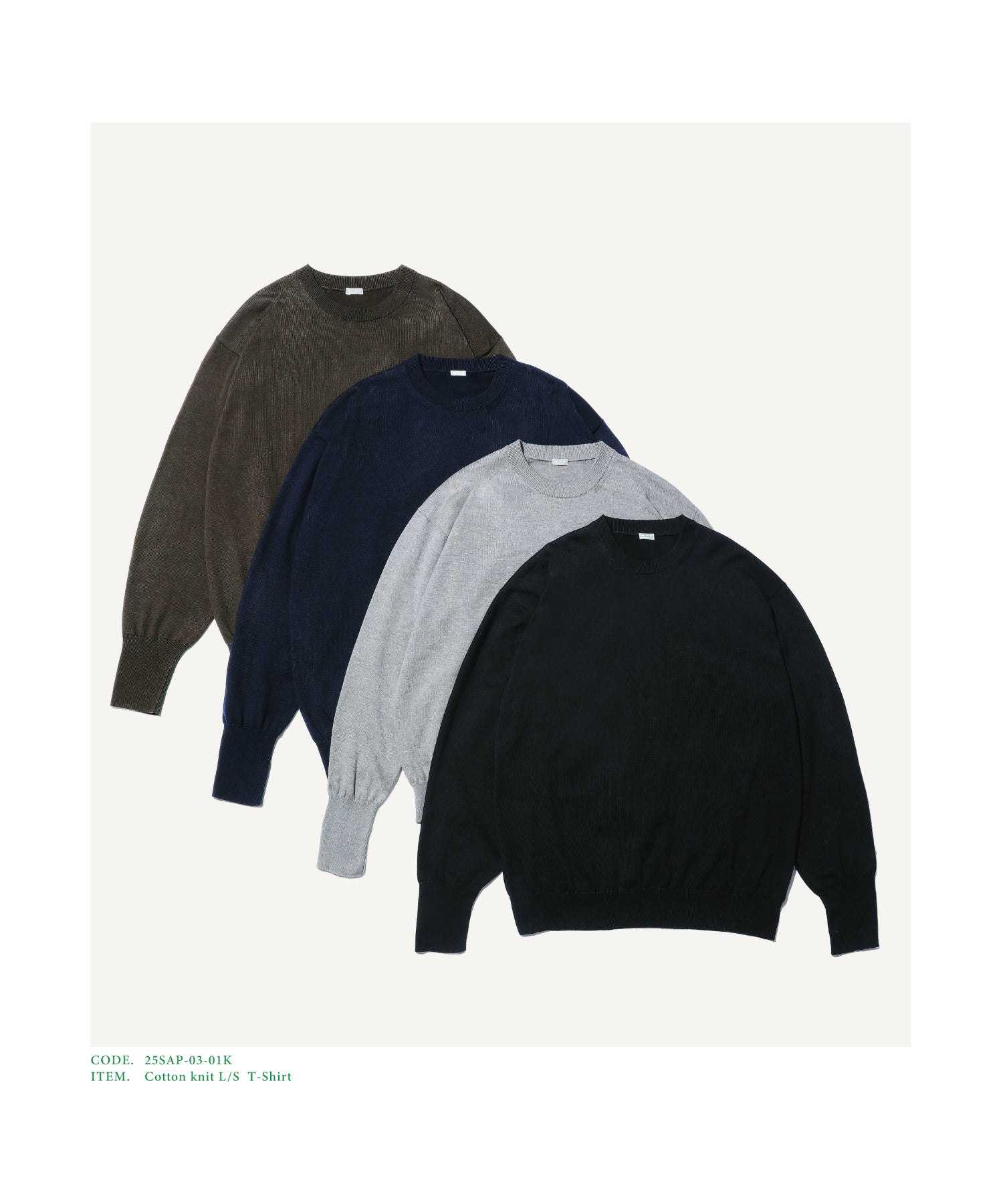 Cotton Knit L/S T-Shirt
