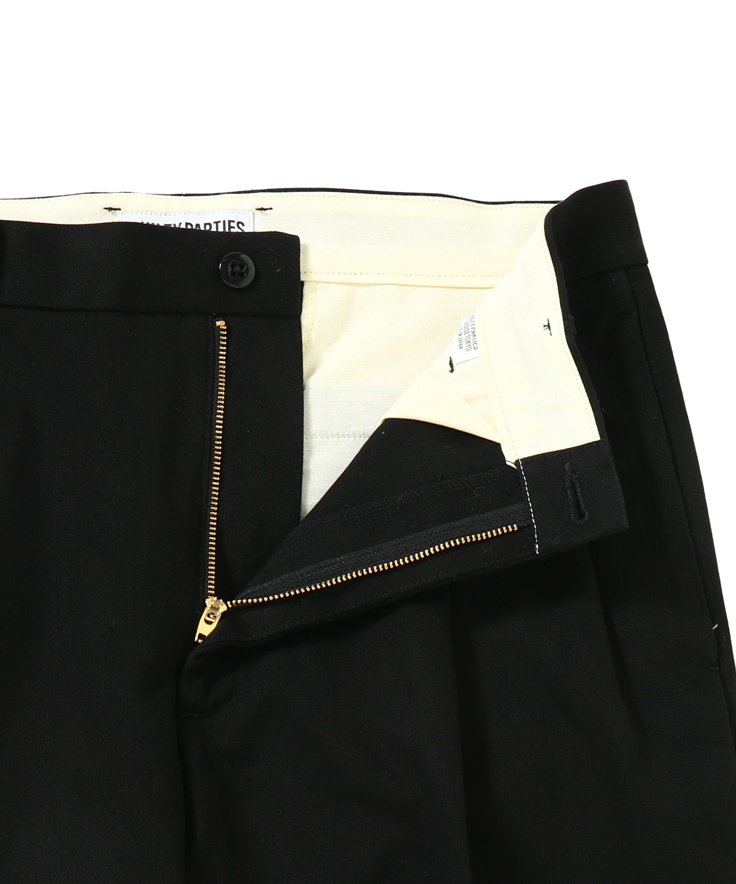 DOUBLE PLEATED CHINO TROUSERS