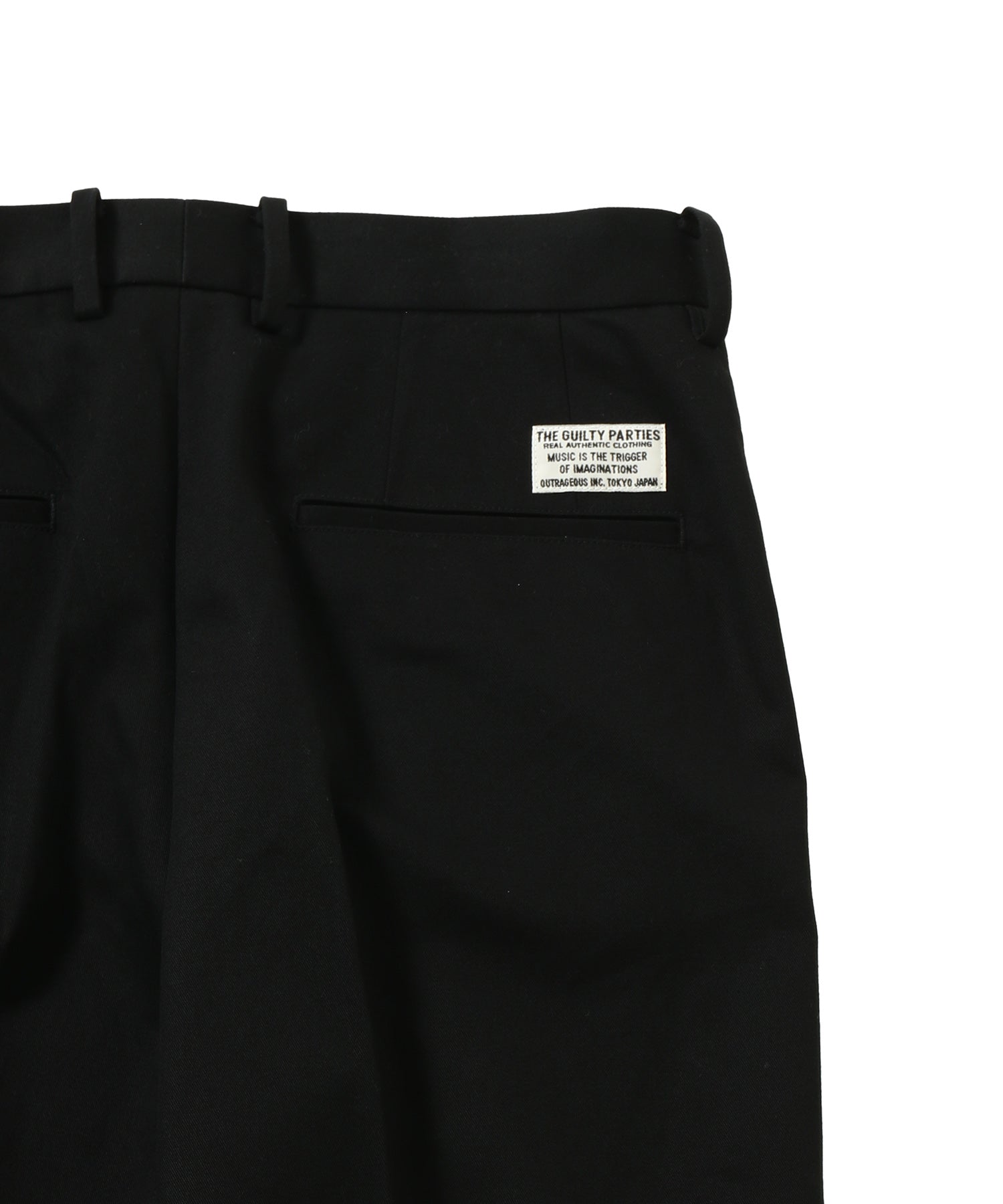 DOUBLE PLEATED CHINO TROUSERS