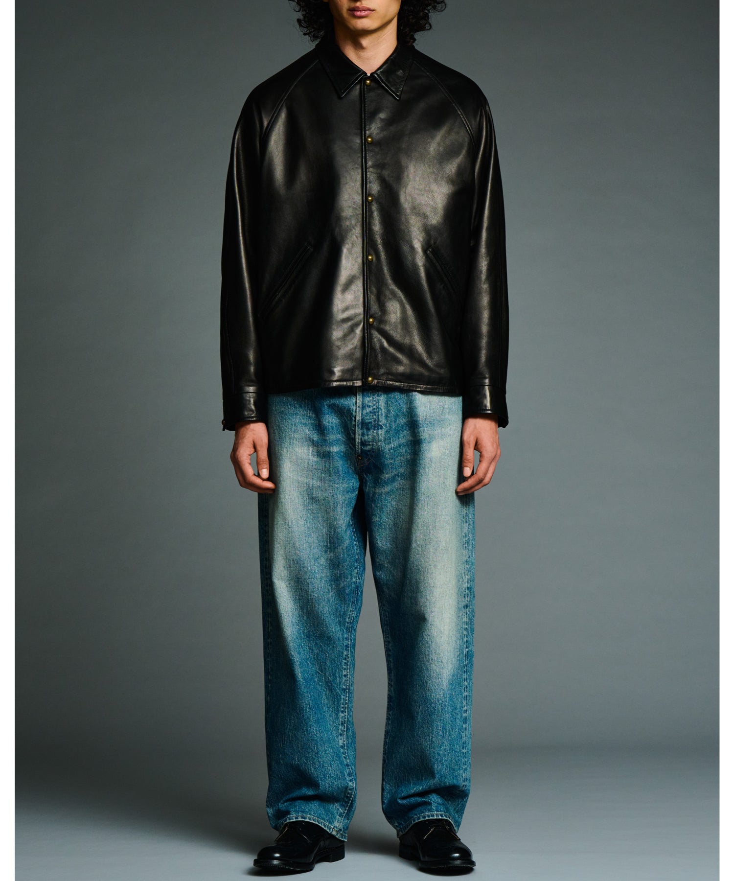 Leather Coach Jacket - A.PRESSE (アプレッセ) - outer (アウター