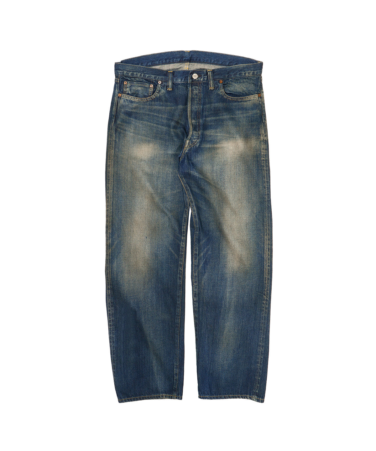 Vintage Washed Straight Denim Pants