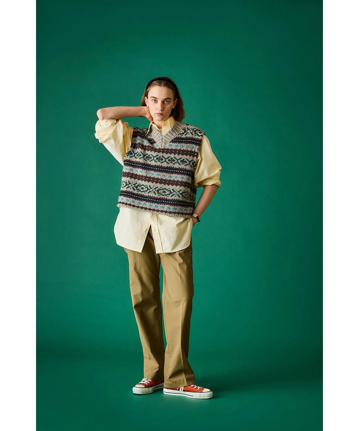 WASHED HIGH WAIST CHINO - THE SHINZONE (ザ シンゾーン) - bottom