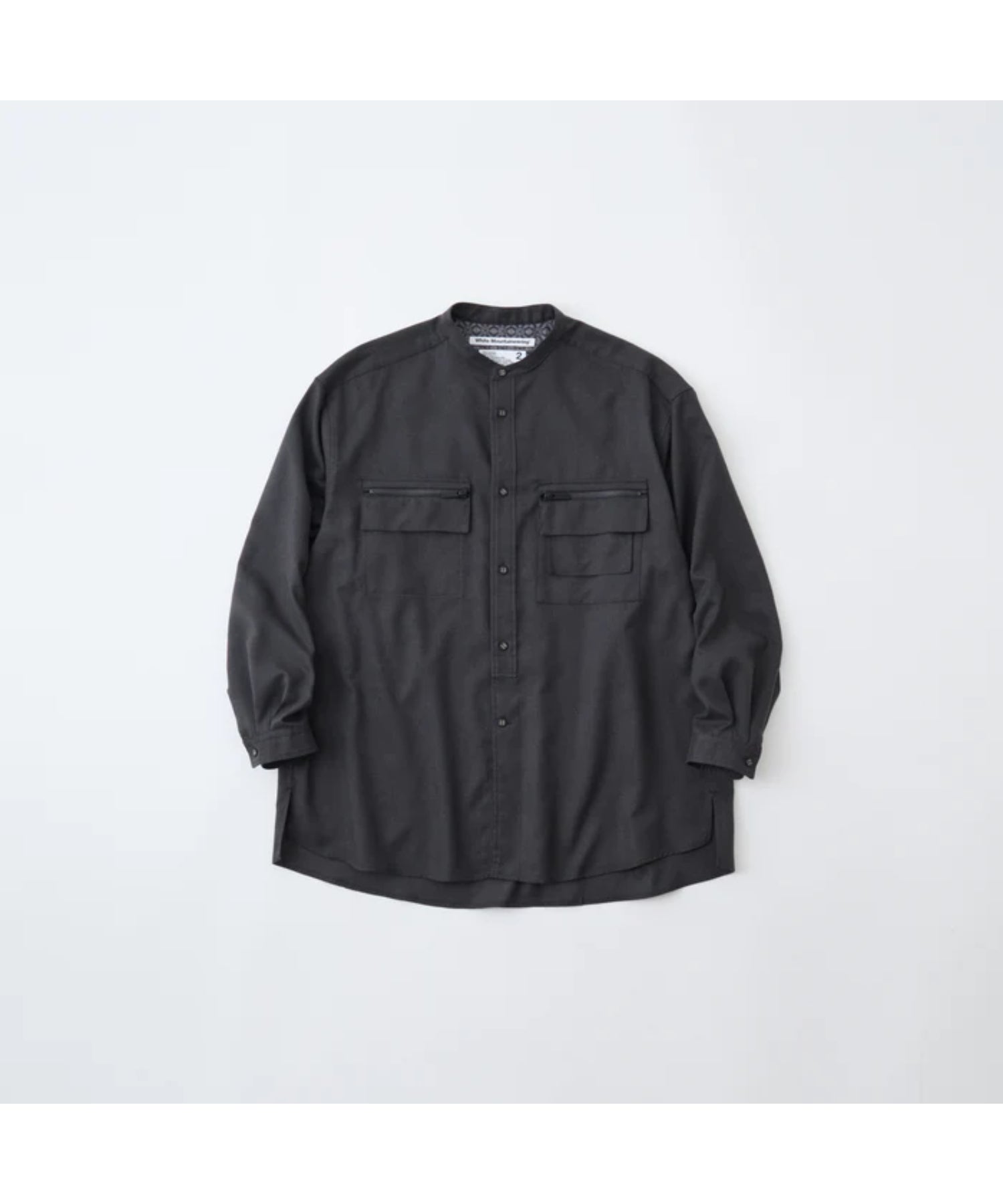 BAND COLLAR MULTI POCKET SHIRT