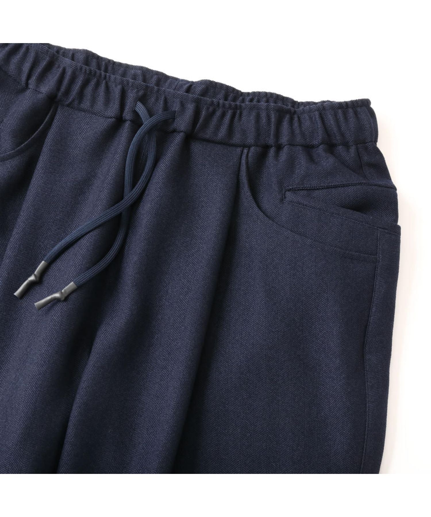 Wide Tapered Easy Pants (Woolherringbone)
