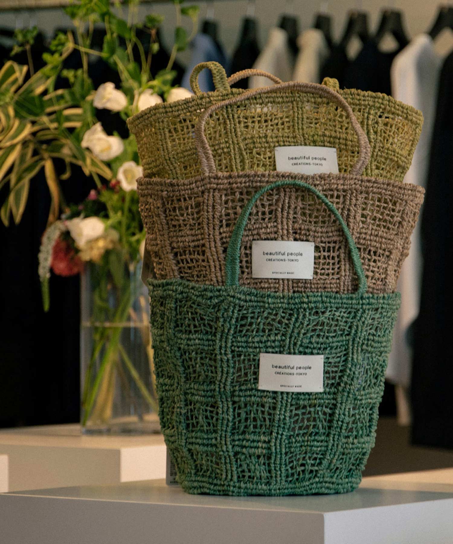 Abaca Knitting Tote Bag S