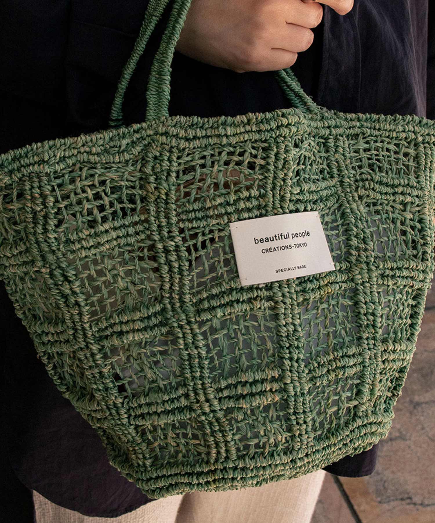 Abaca Knitting Tote Bag S