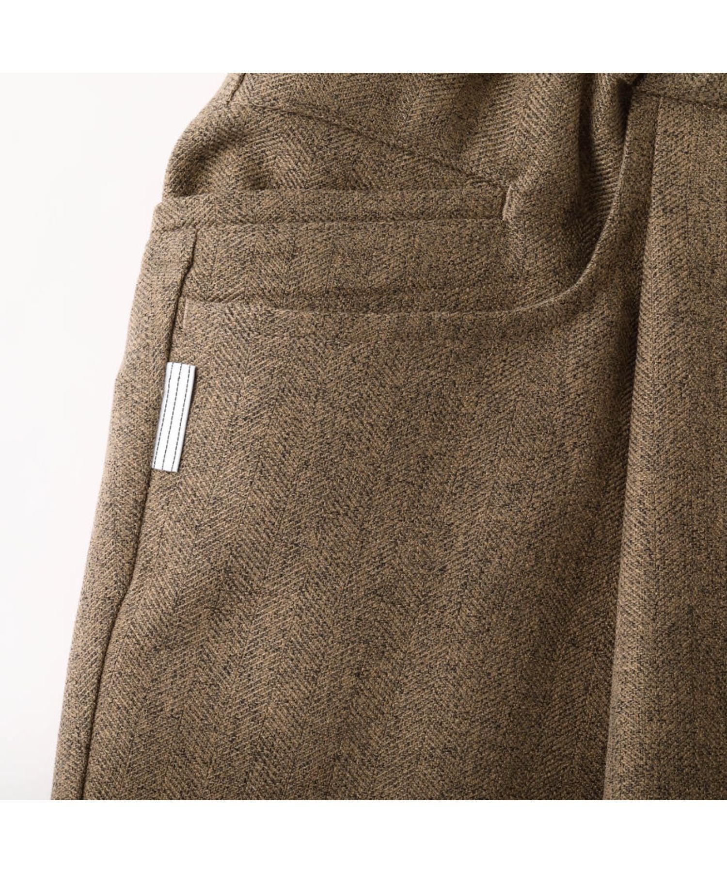 Wide Tapered Easy Pants (Woolherringbone)