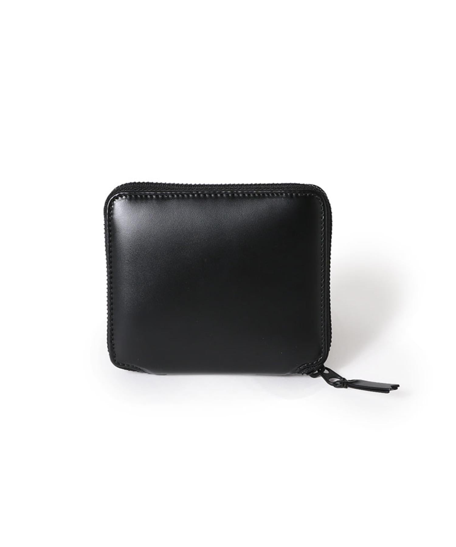 二つ折りZIP財布(Very Black Leather Line)