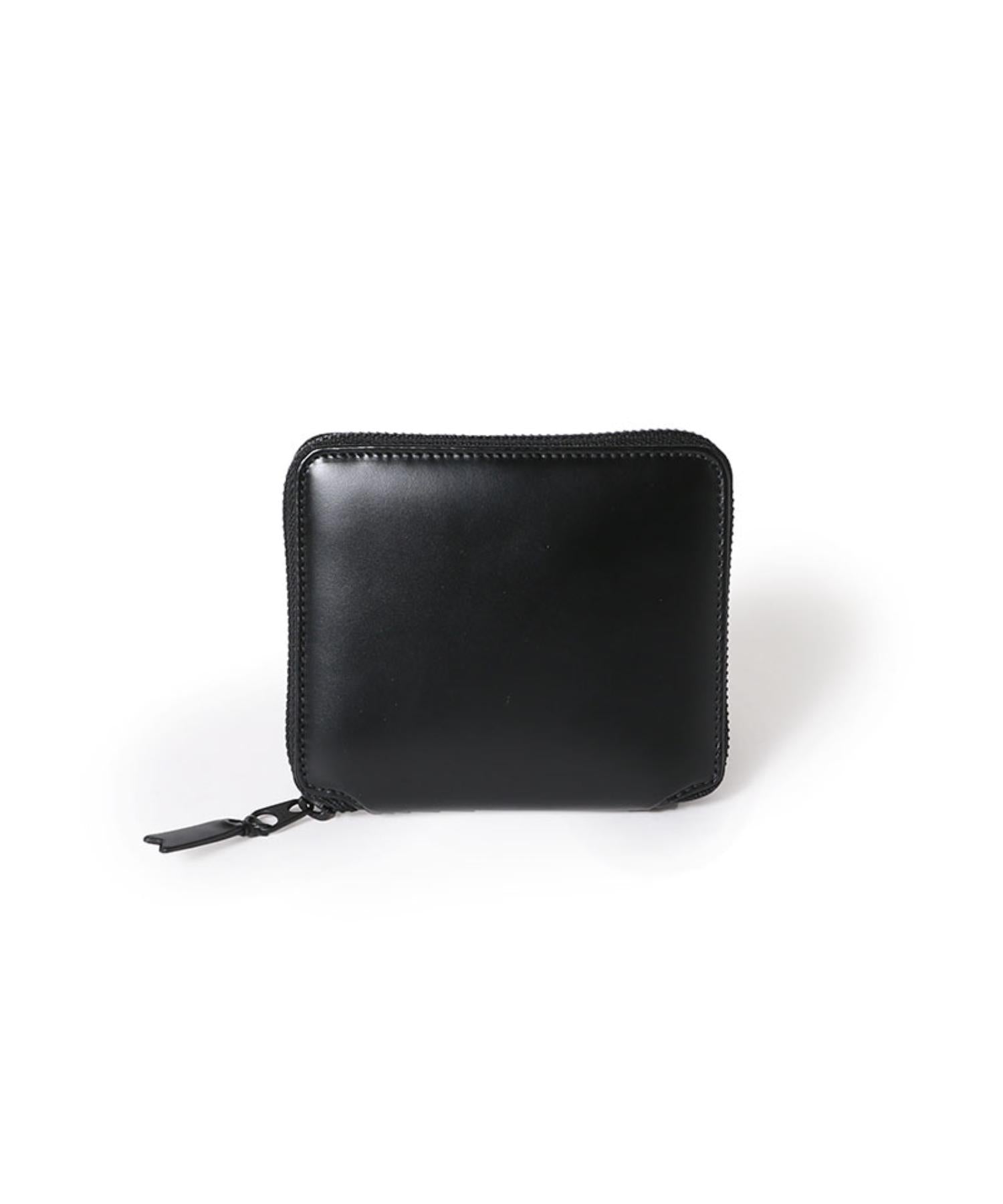 二つ折りZIP財布(Very Black Leather Line)