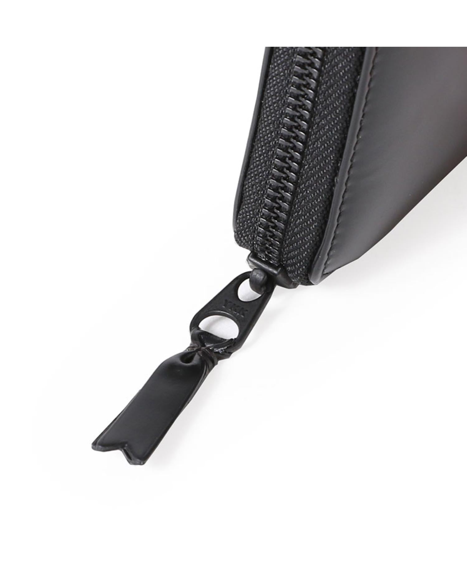 二つ折りZIP財布(Very Black Leather Line)
