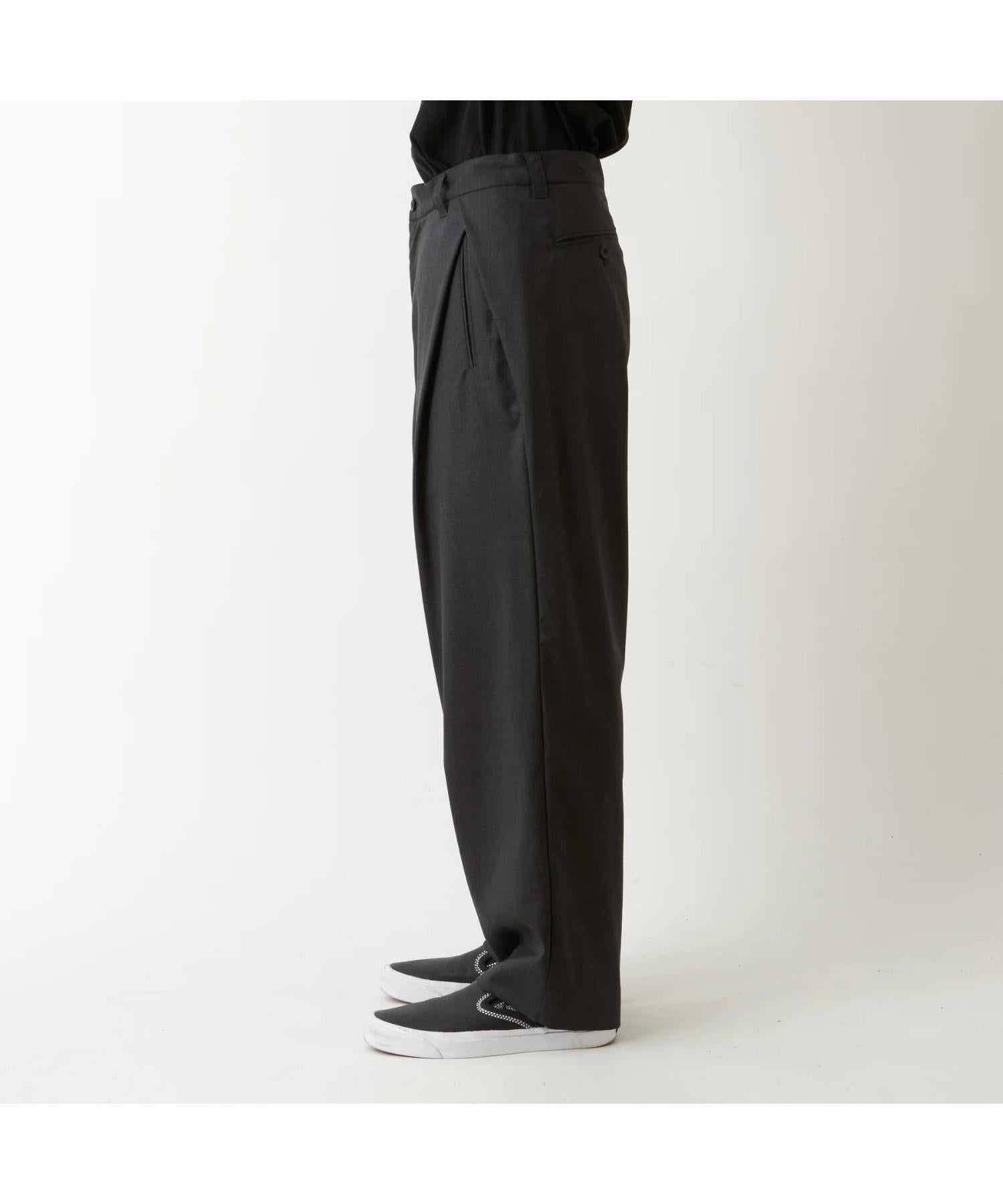 TROPICAL WOOL 2 TUCK PANTS