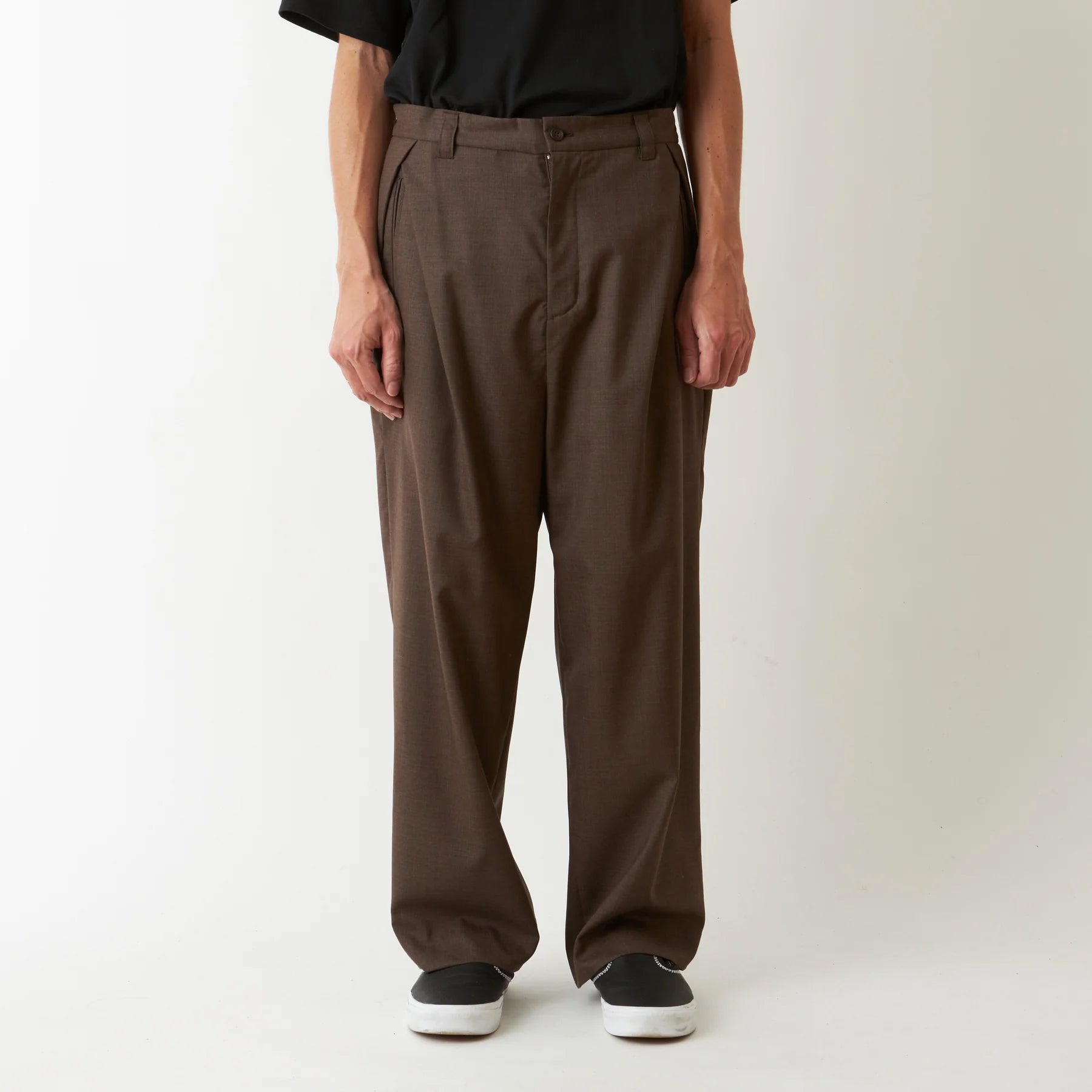 TROPICAL WOOL 2 TUCK PANTS