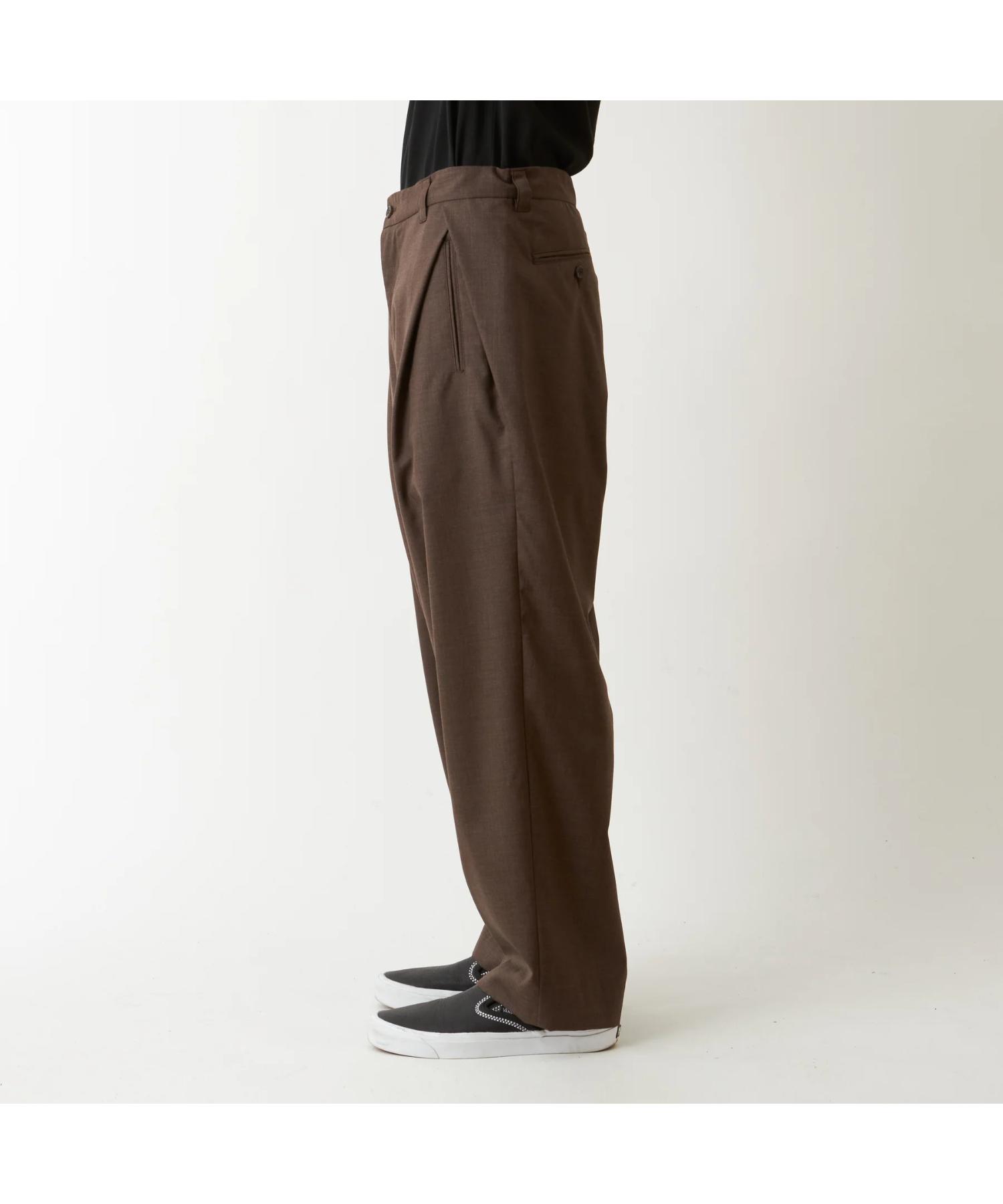 TROPICAL WOOL 2 TUCK PANTS