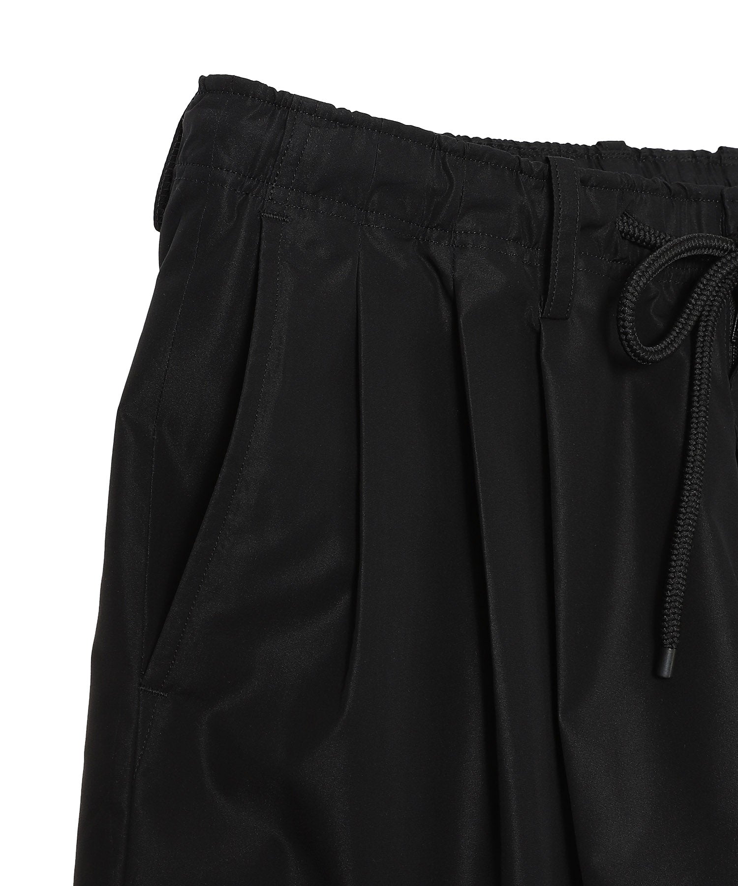 EGYPTIAN COTTON × RECYCLE POLYESTER WEATHER-CLOTH TRIPLE PLEATED EASY TROUSERS