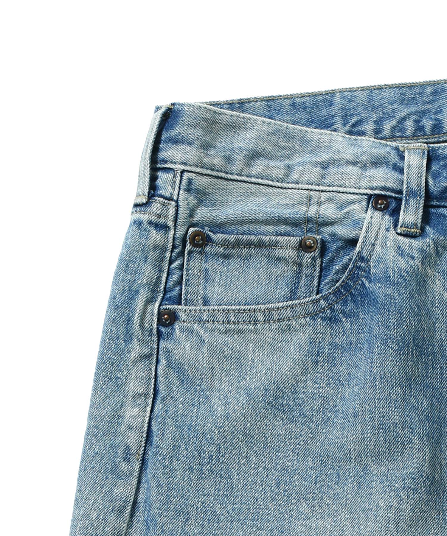 Washed Denim Pants