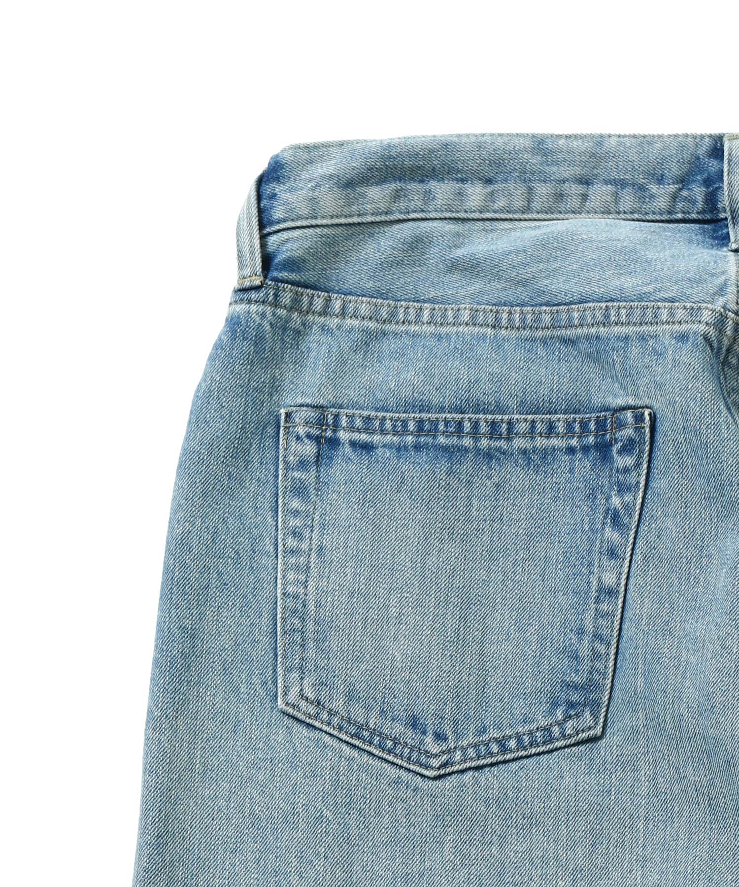 Washed Denim Pants