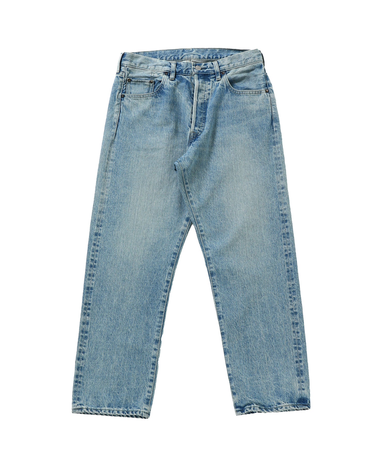Washed Denim Pants - A.PRESSE (アプレッセ) - bottom Washed Denim Pants - A.PRESSE (アプレッセ) - bottom