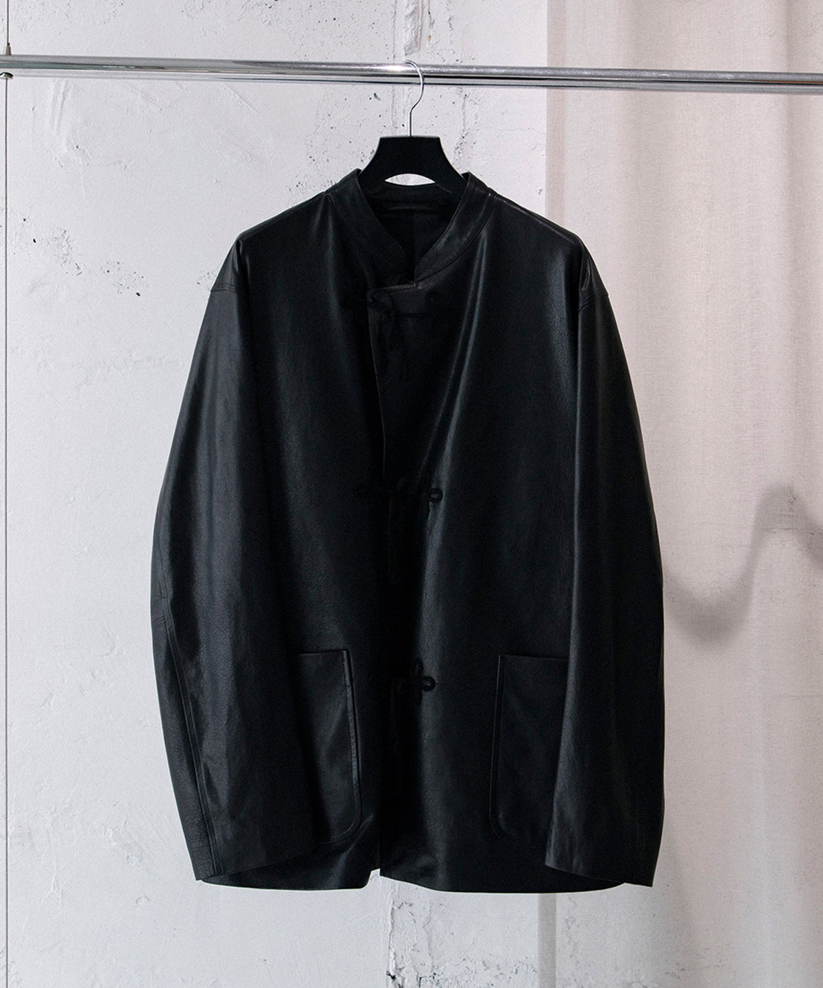 レザー スタンドカラージャケット