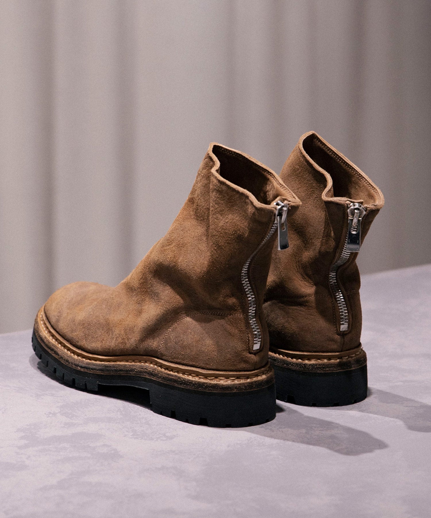 GUIDI バックジップブーツ COMOLI別注カラー