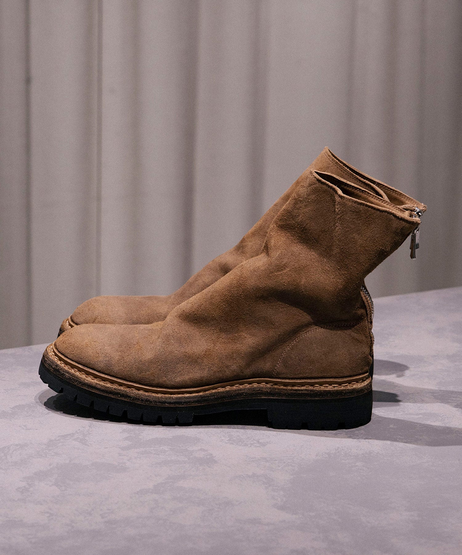 GUIDI バックジップブーツ COMOLI別注カラー