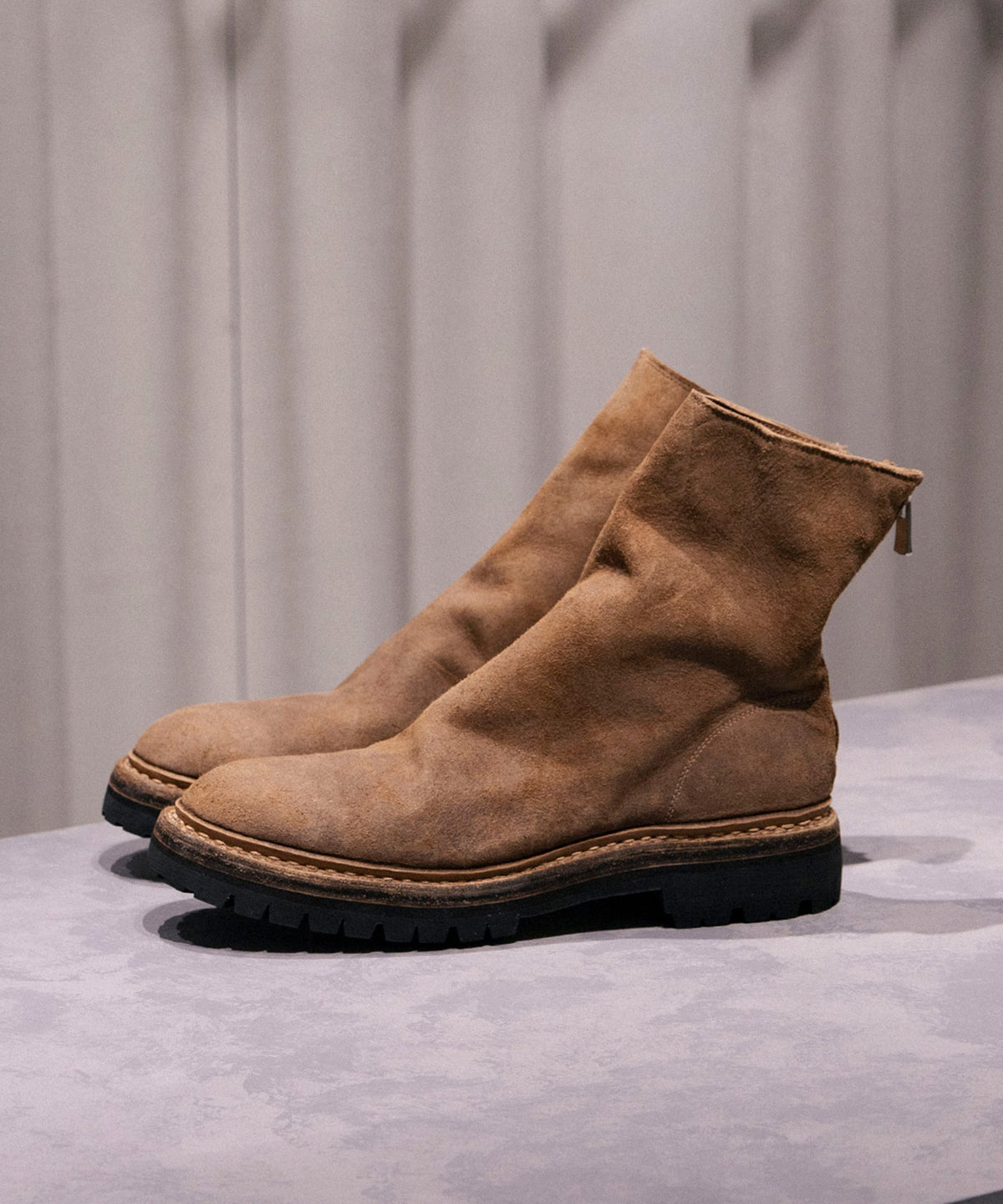 GUIDI バックジップブーツ COMOLI別注カラー