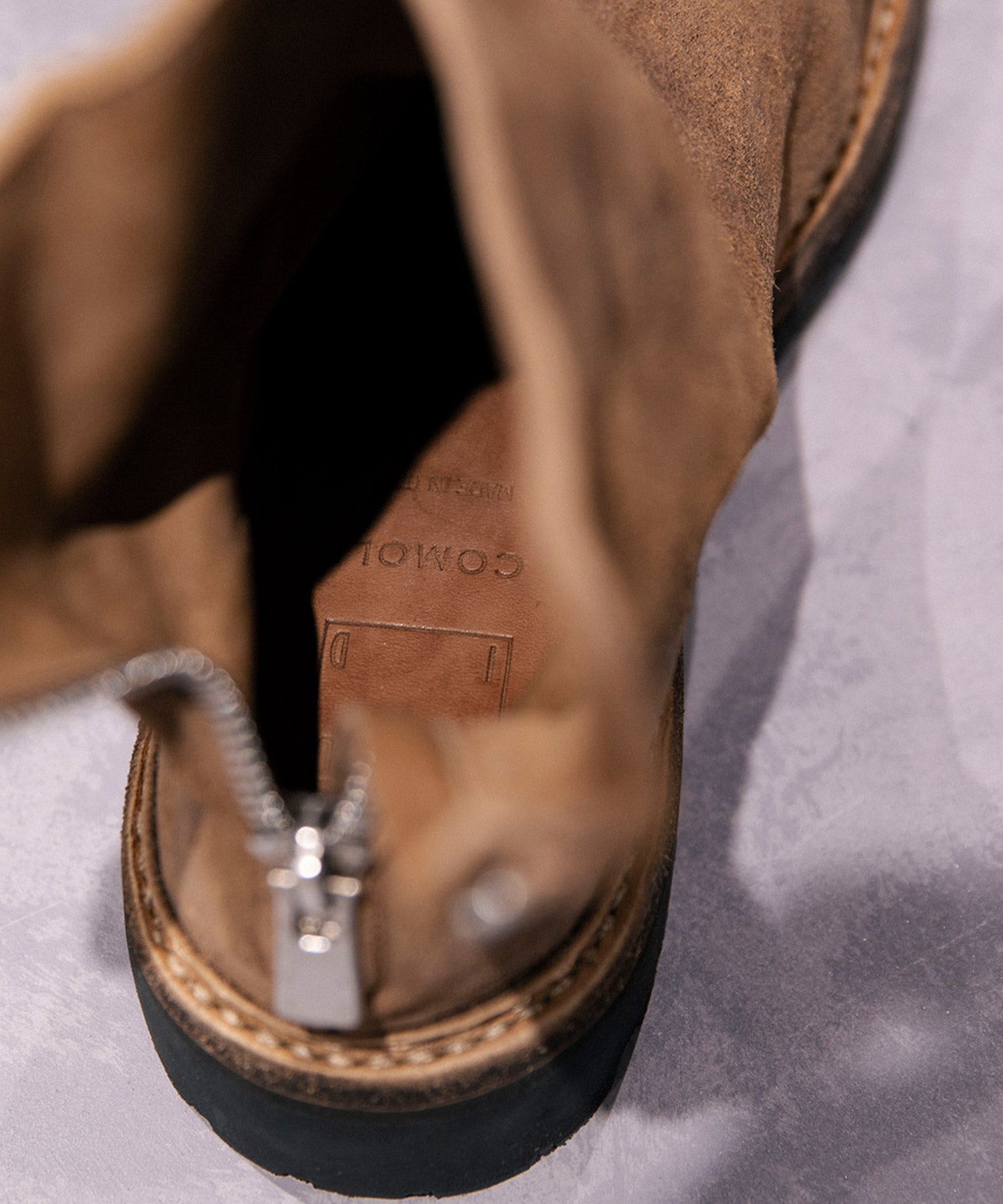 GUIDI バックジップブーツ COMOLI別注カラー