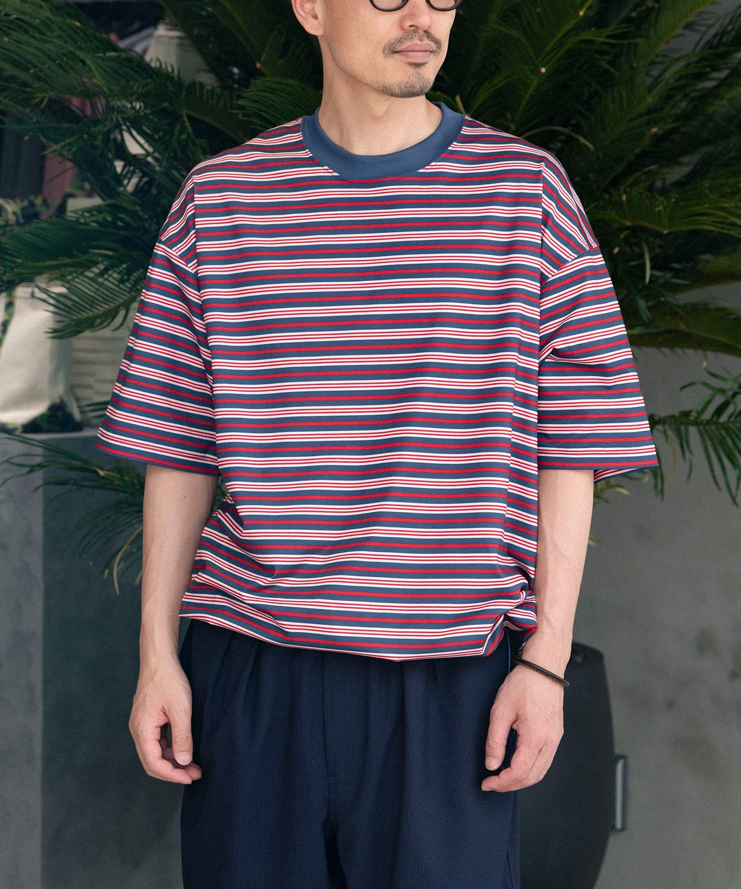 TECH DRAWSTRING MULTI BORDER S/S TEE