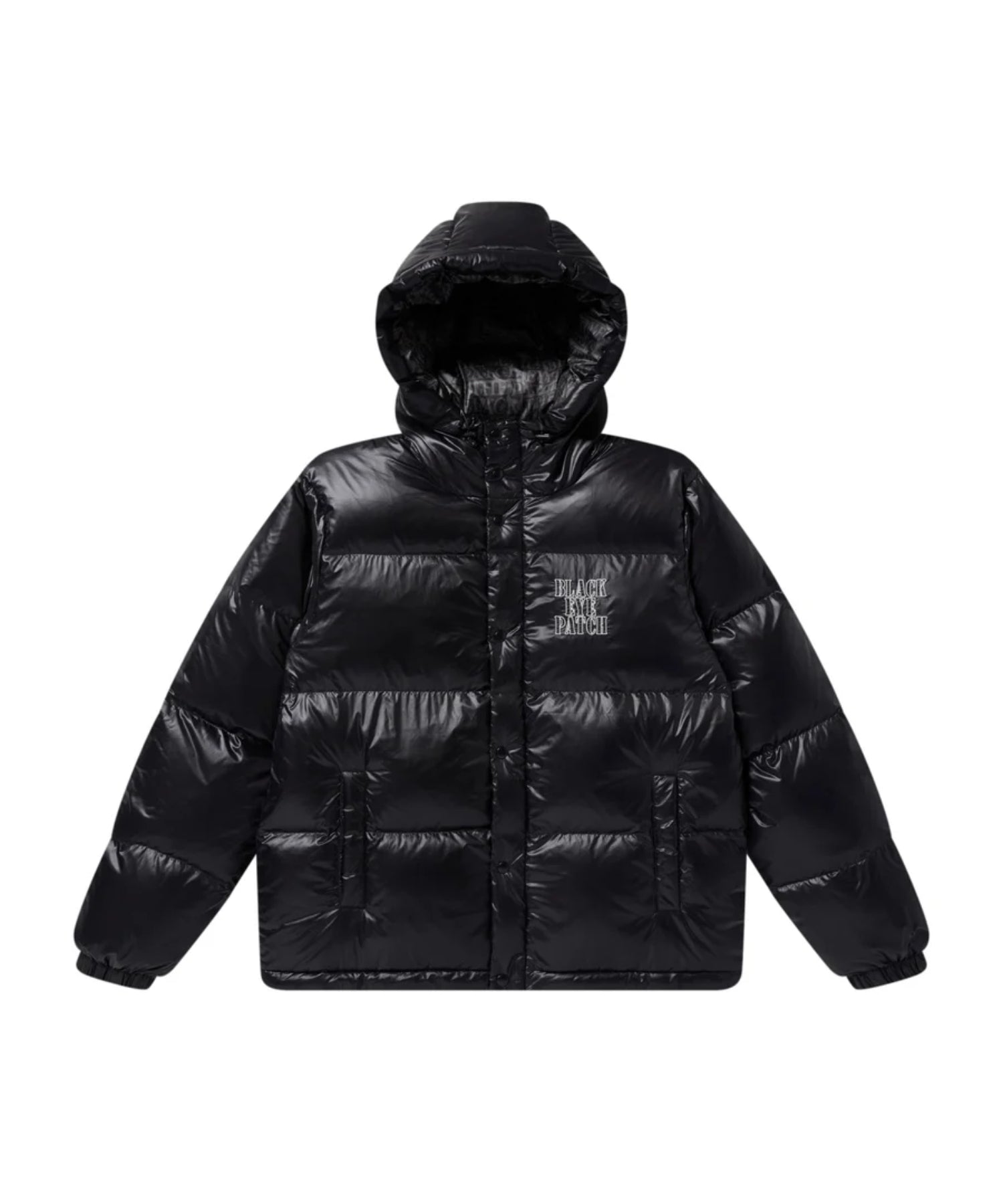 STENCIL LOGO HOODED DOWN JACKET - Black Eye Patch (ブラックアイ 