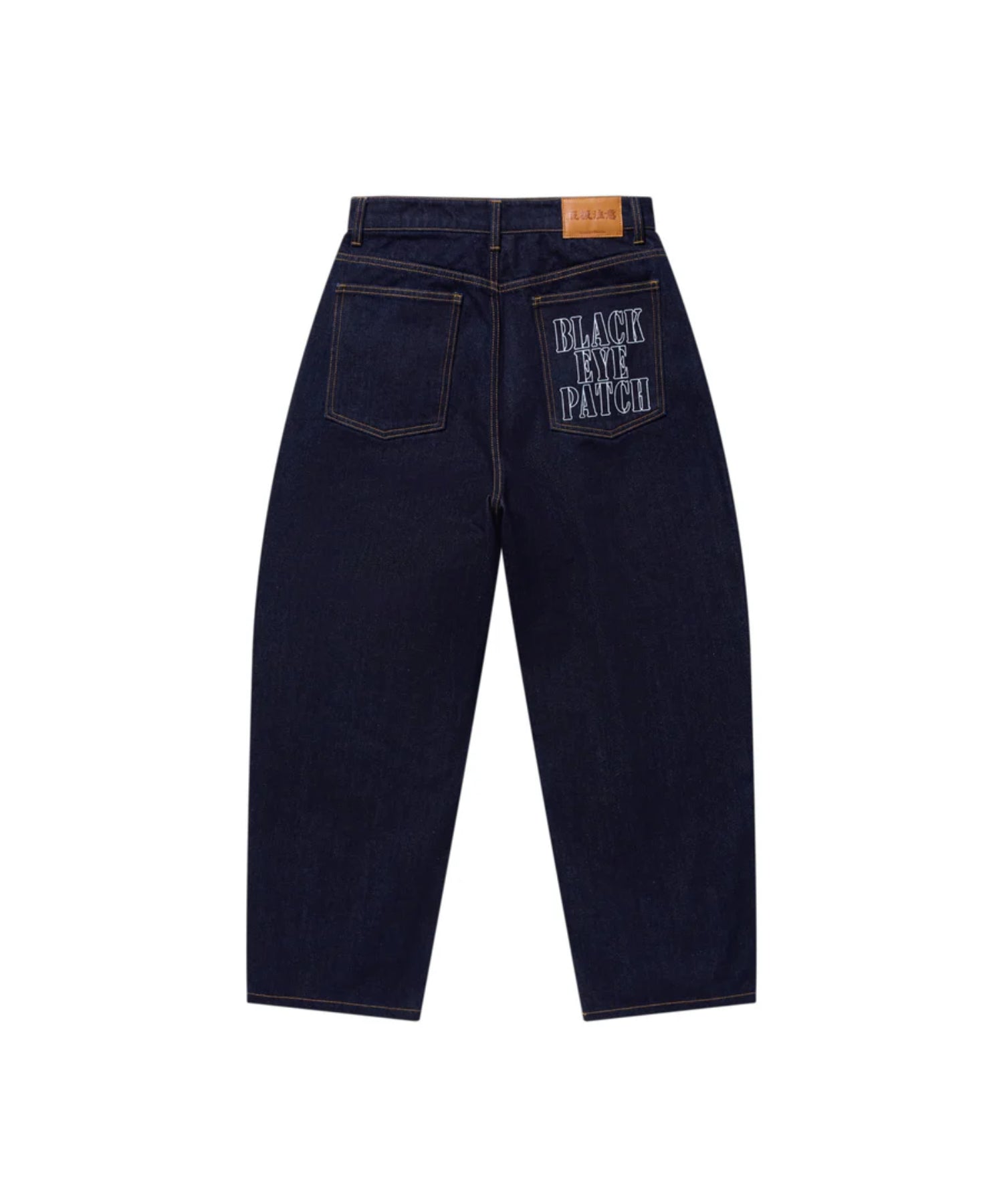 Black Eye Patch 取扱注意縦ロゴ denim pants STENCIL LOGO WASHED EXTRA BAGGY JEANS - Black Eye Patch (ブラック