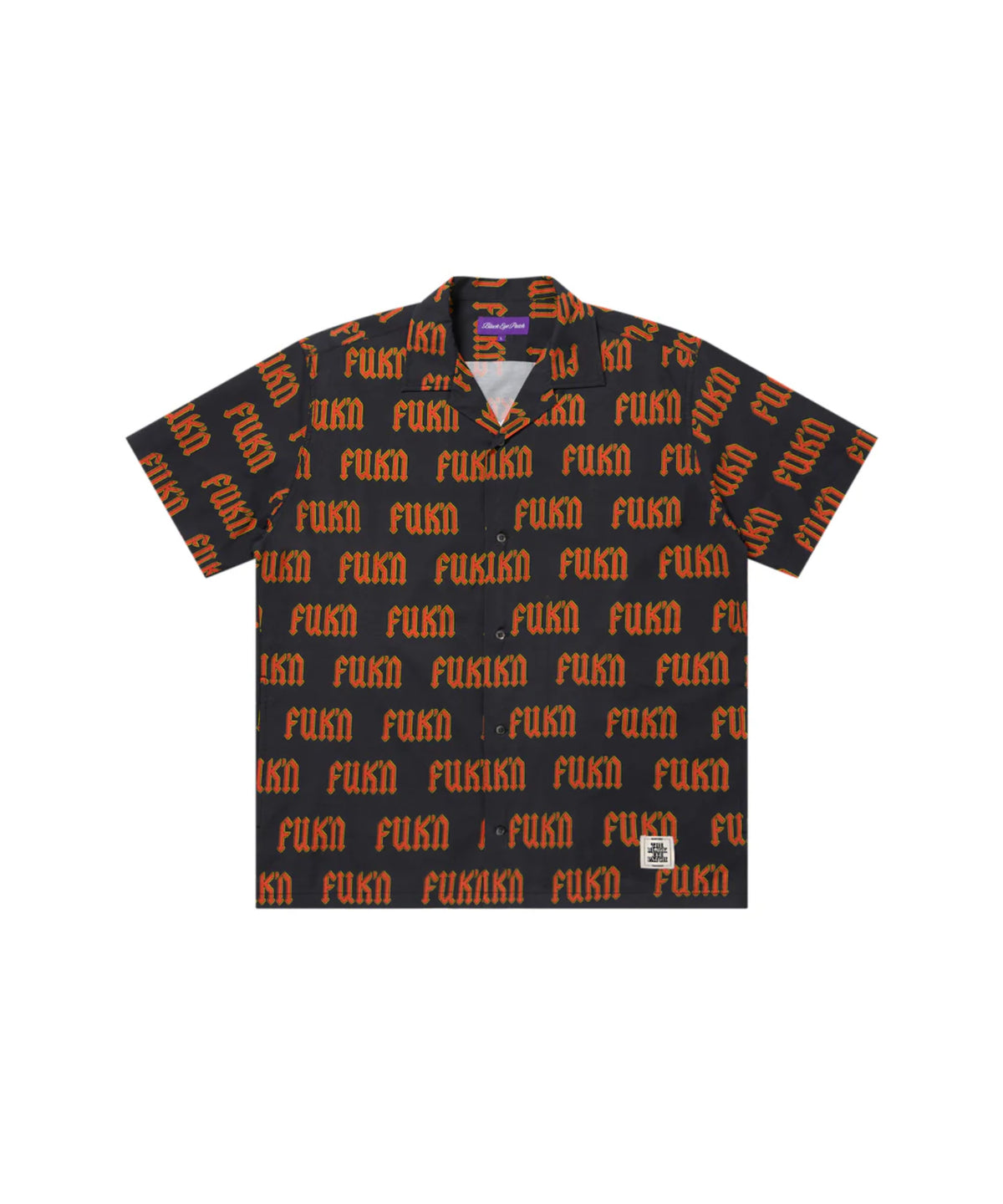 FUK’N PATTERNED OPEN COLLARED S/S SHIRT