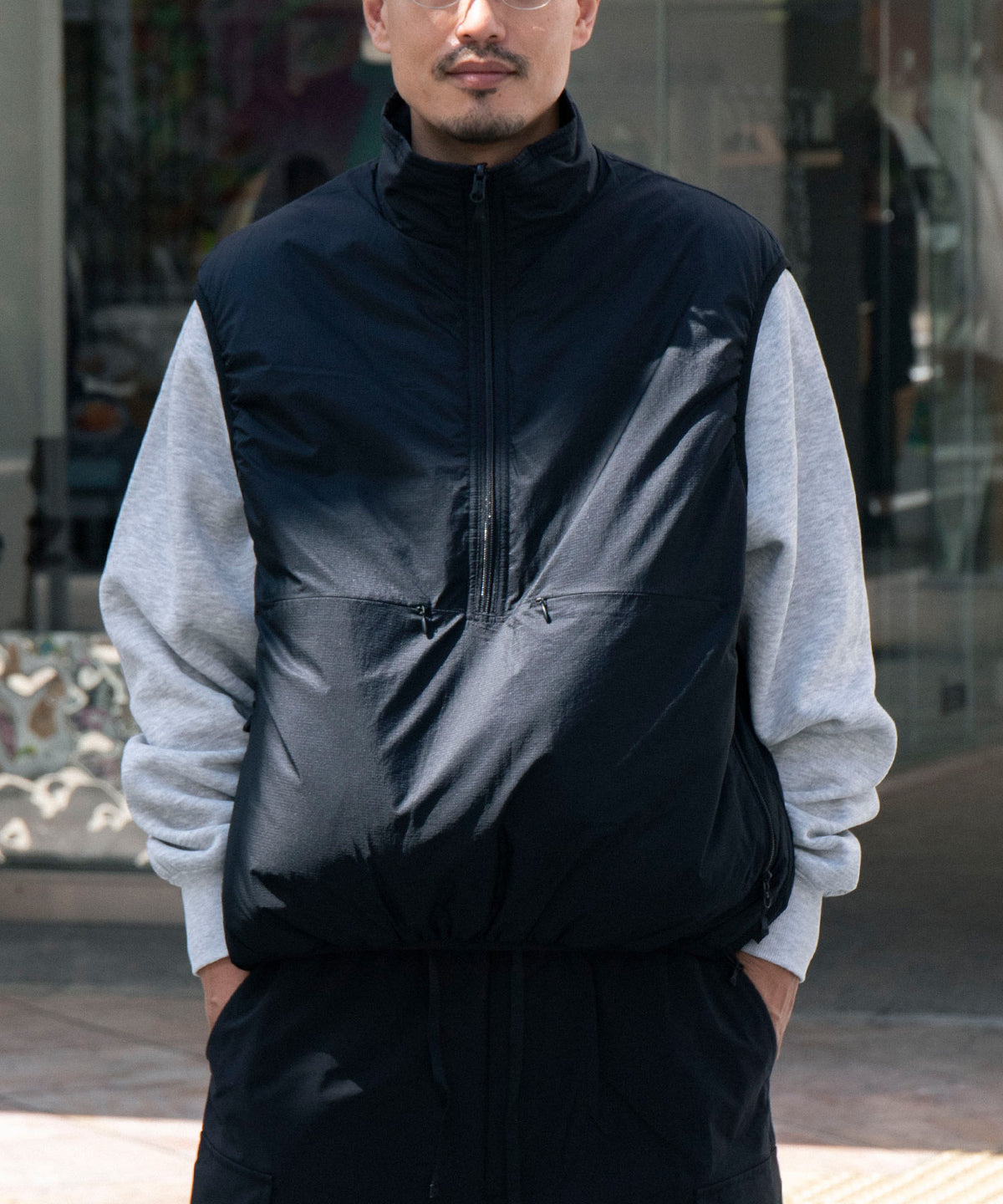 Tech Reversible Pullover Puff Vest